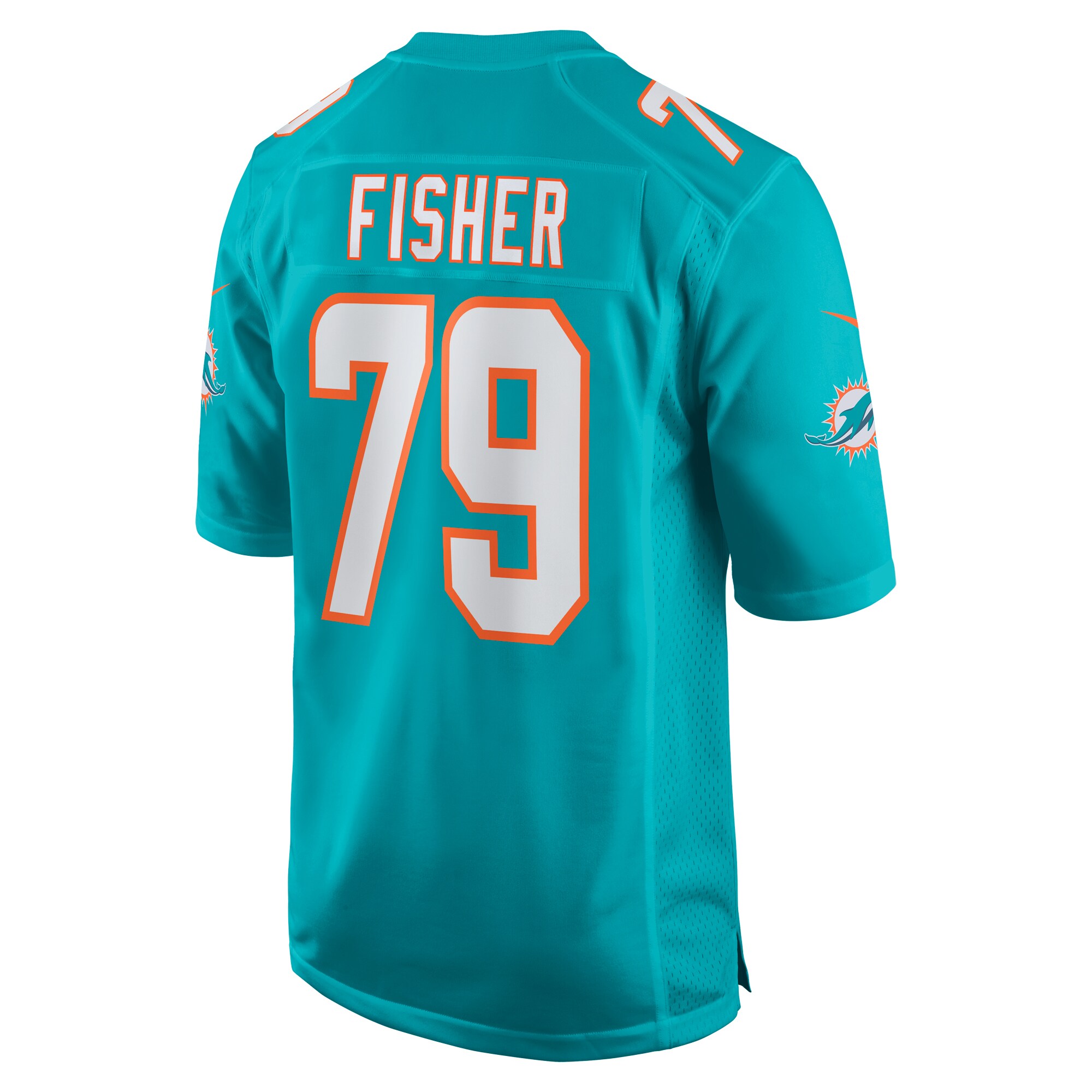 Men's Miami Dolphins Eric Fisher Aqua Home Game Player Jersey JS2566 Saliibo - Image 3