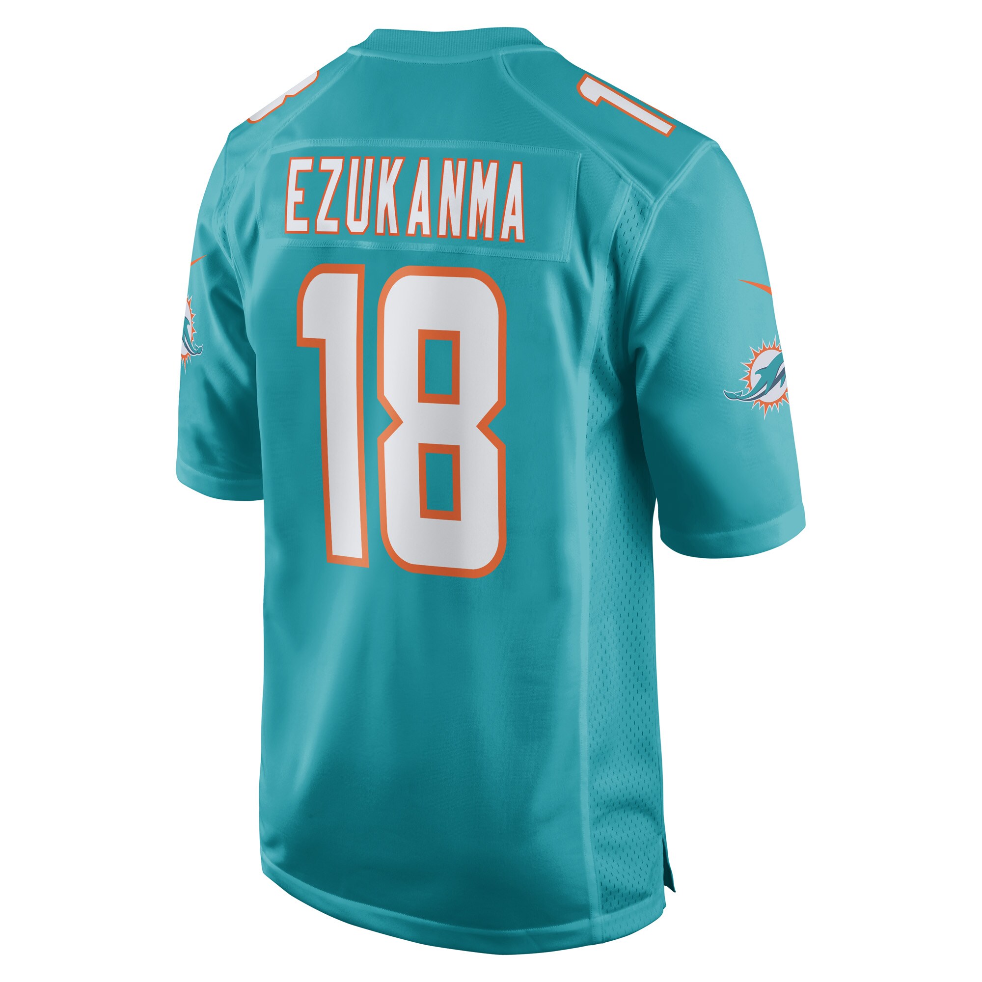 Men's Miami Dolphins Erik Ezukanma Aqua Game Player Jersey JS4910 Saliibo - Image 3