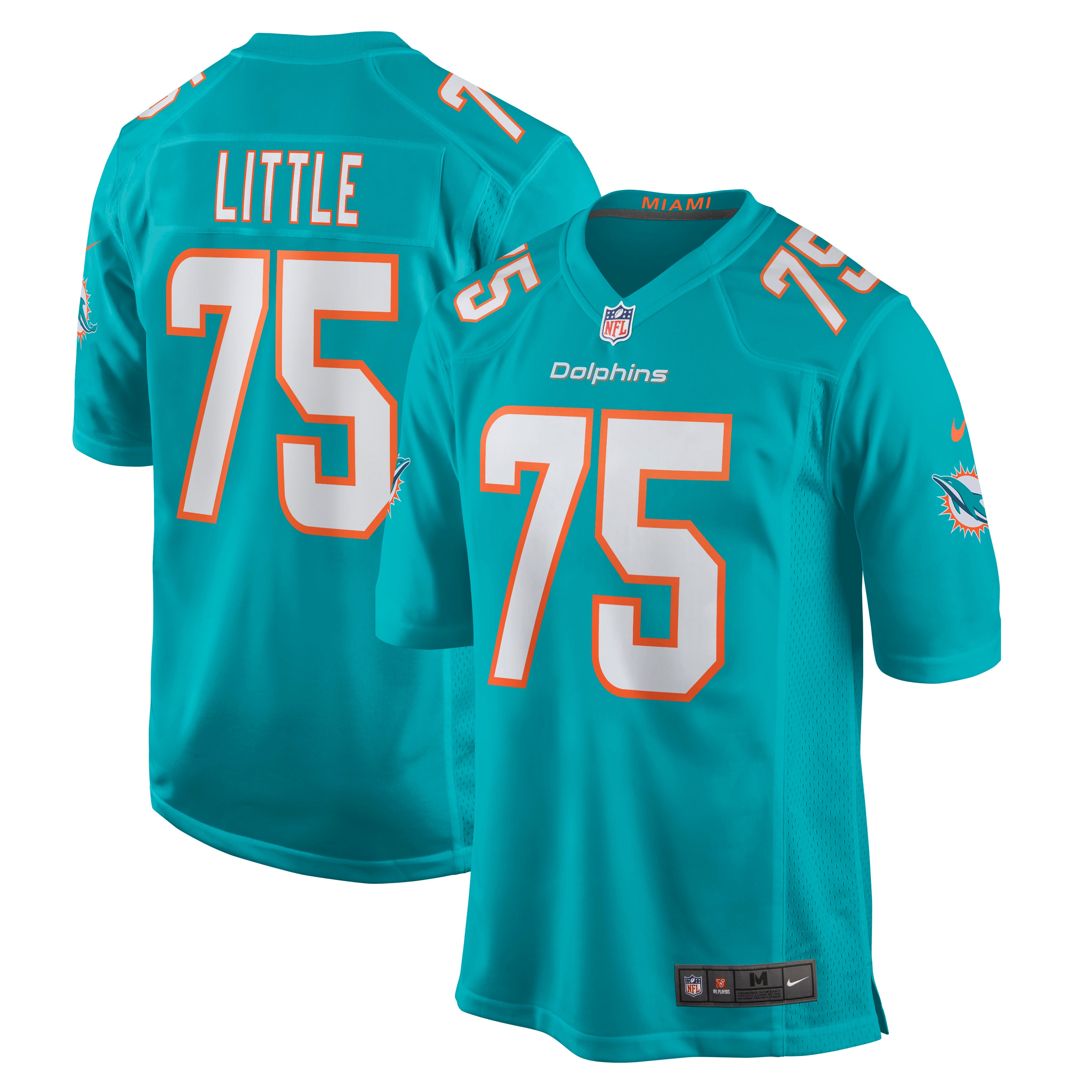 Men's Miami Dolphins Greg Little Aqua Game Jersey JS2866 Saliibo