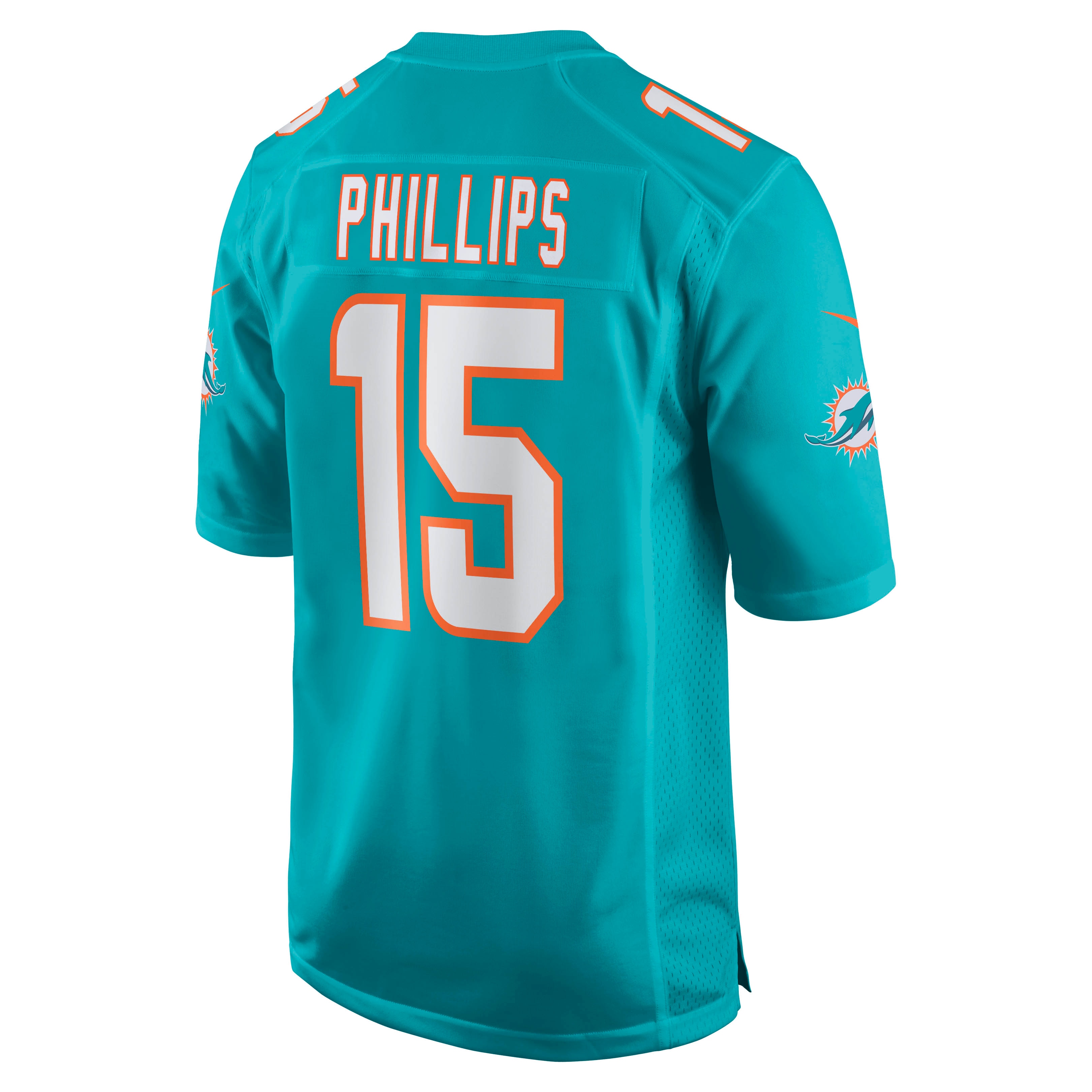 Men's Miami Dolphins Jaelan Phillips Aqua Game Player Jersey JS9494 Saliibo - Image 3