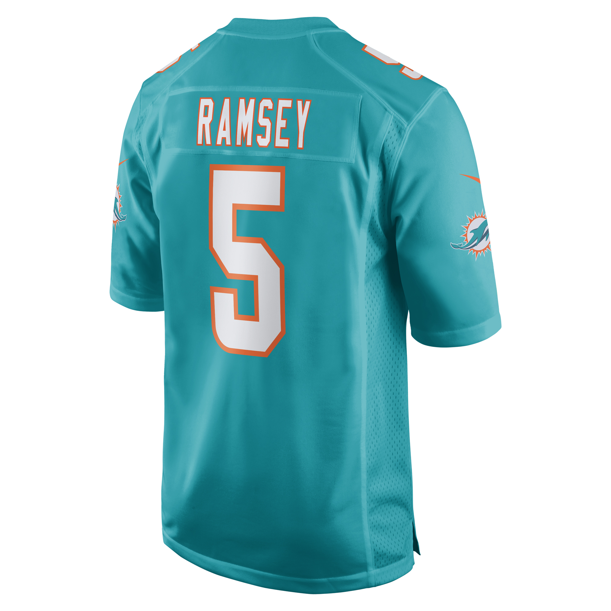 Men's Miami Dolphins Jalen Ramsey Aqua Team Color Game Jersey JS9869 Saliibo - Image 3