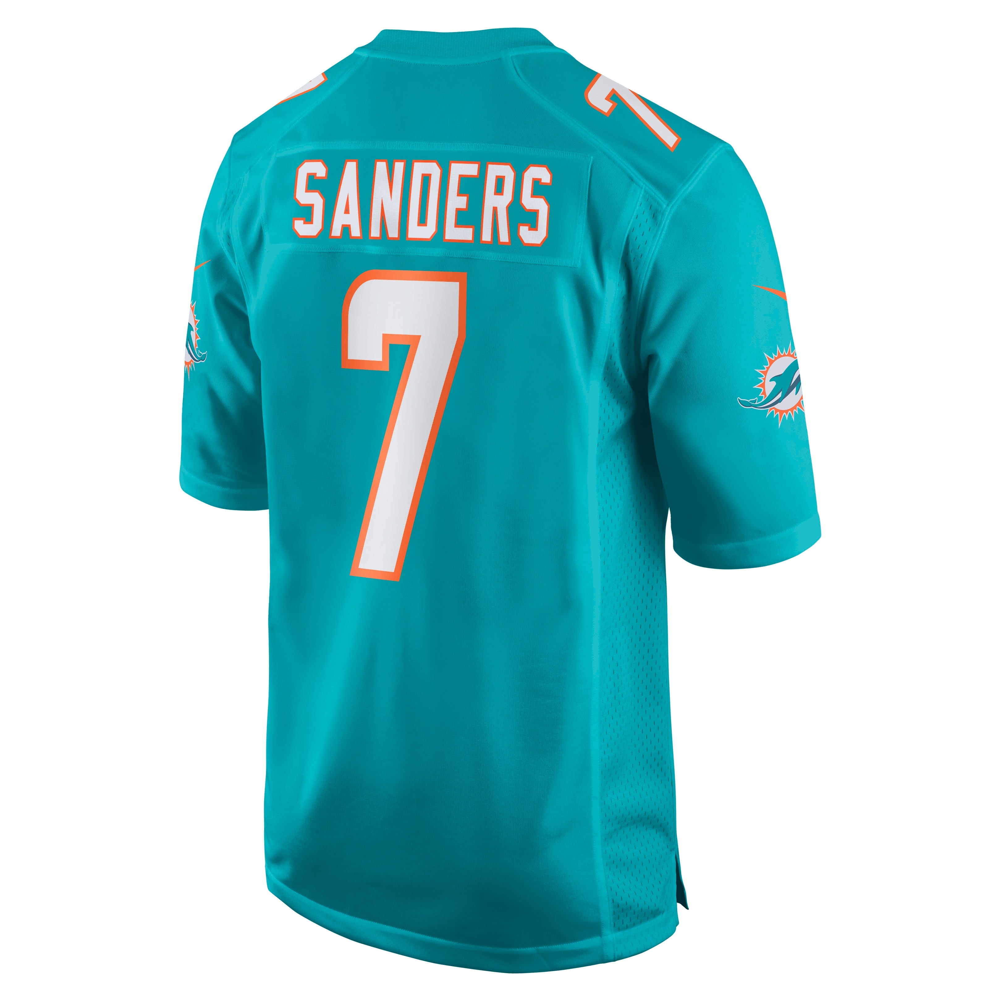 Men's Miami Dolphins Jason Sanders Aqua Game Jersey JS6483 Saliibo - Image 3