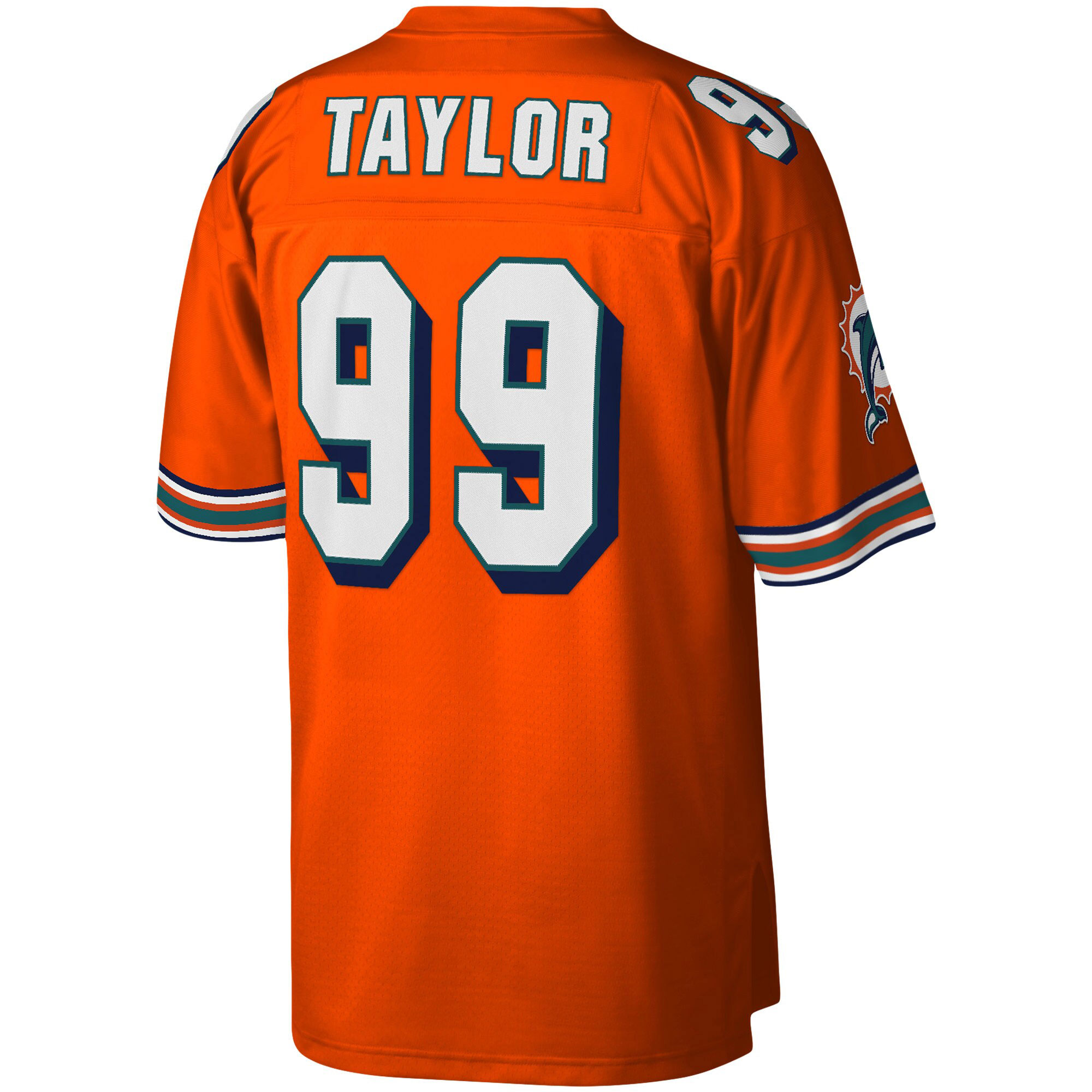 Men's Miami Dolphins Jason Taylor Mitchell & Ness Orange Big & Tall 2004 Retired Player Jersey JS8604 Saliibo - Image 3
