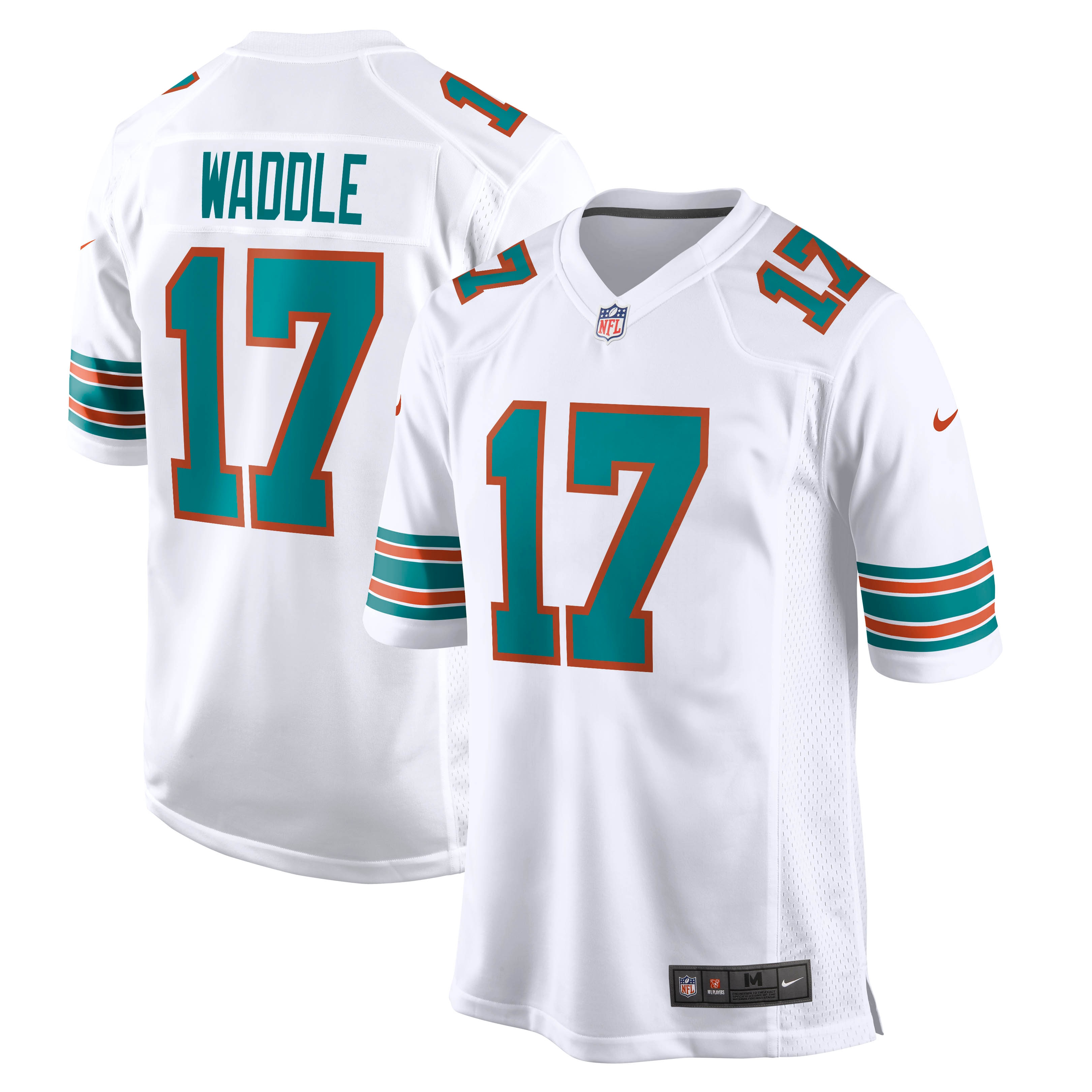 Men's Miami Dolphins Jaylen Waddle White Game Jersey JS4873 Saliibo