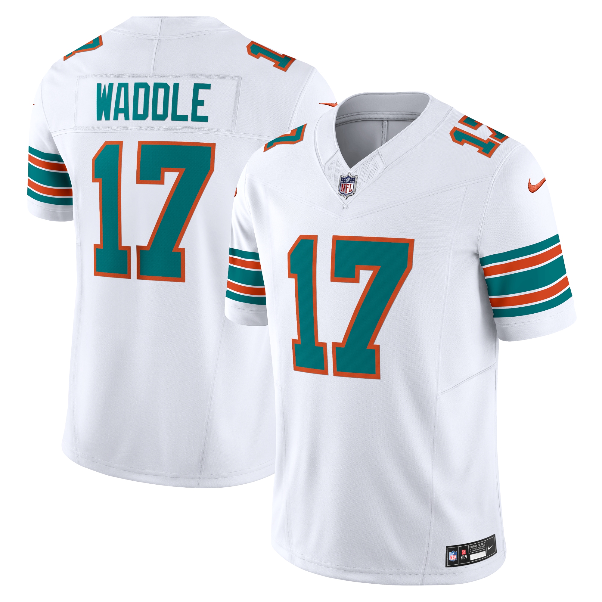 Men's Miami Dolphins Jaylen Waddle White Vapor F.U.S.E. Limited Jersey JS1353 Saliibo
