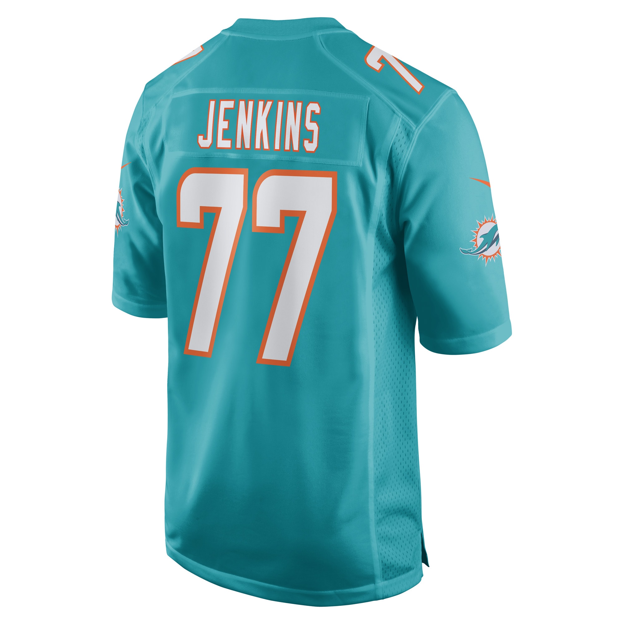 Men's Miami Dolphins John Jenkins Aqua Game Player Jersey JS3417 Saliibo - Image 3