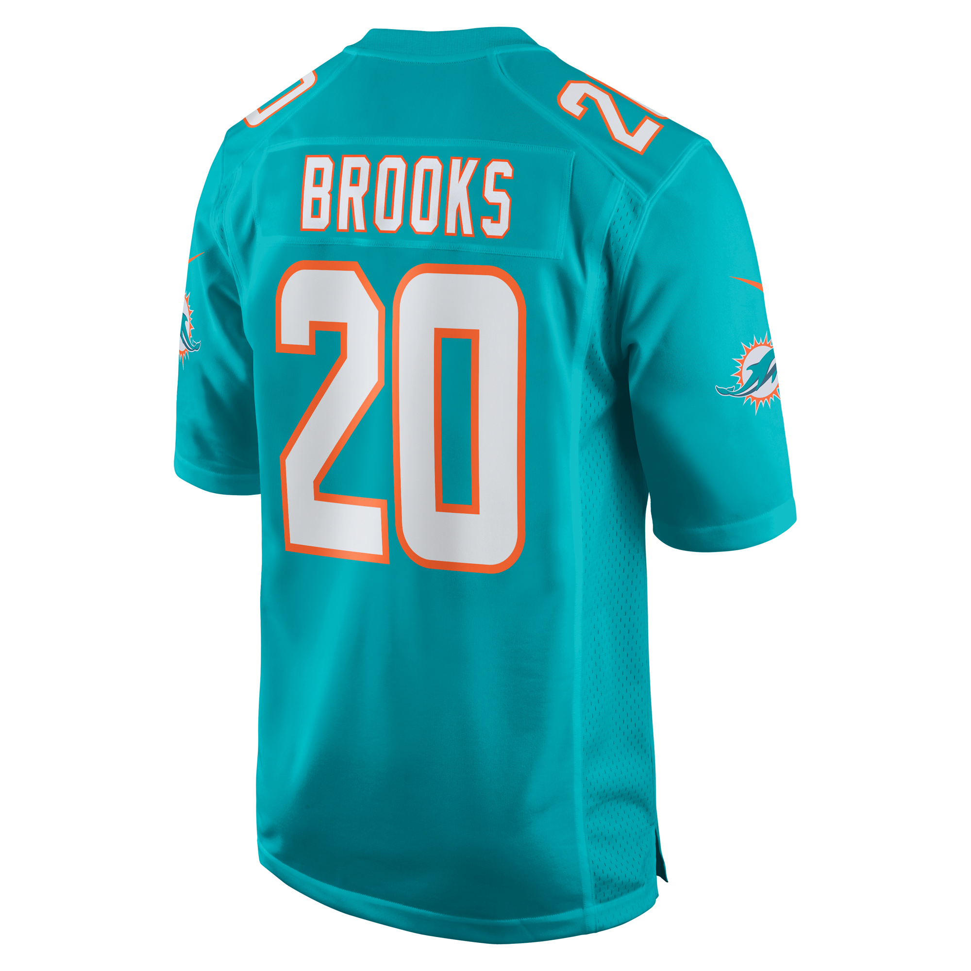 Men's Miami Dolphins Jordyn Brooks Aqua Game Jersey JS5343 Saliibo - Image 3