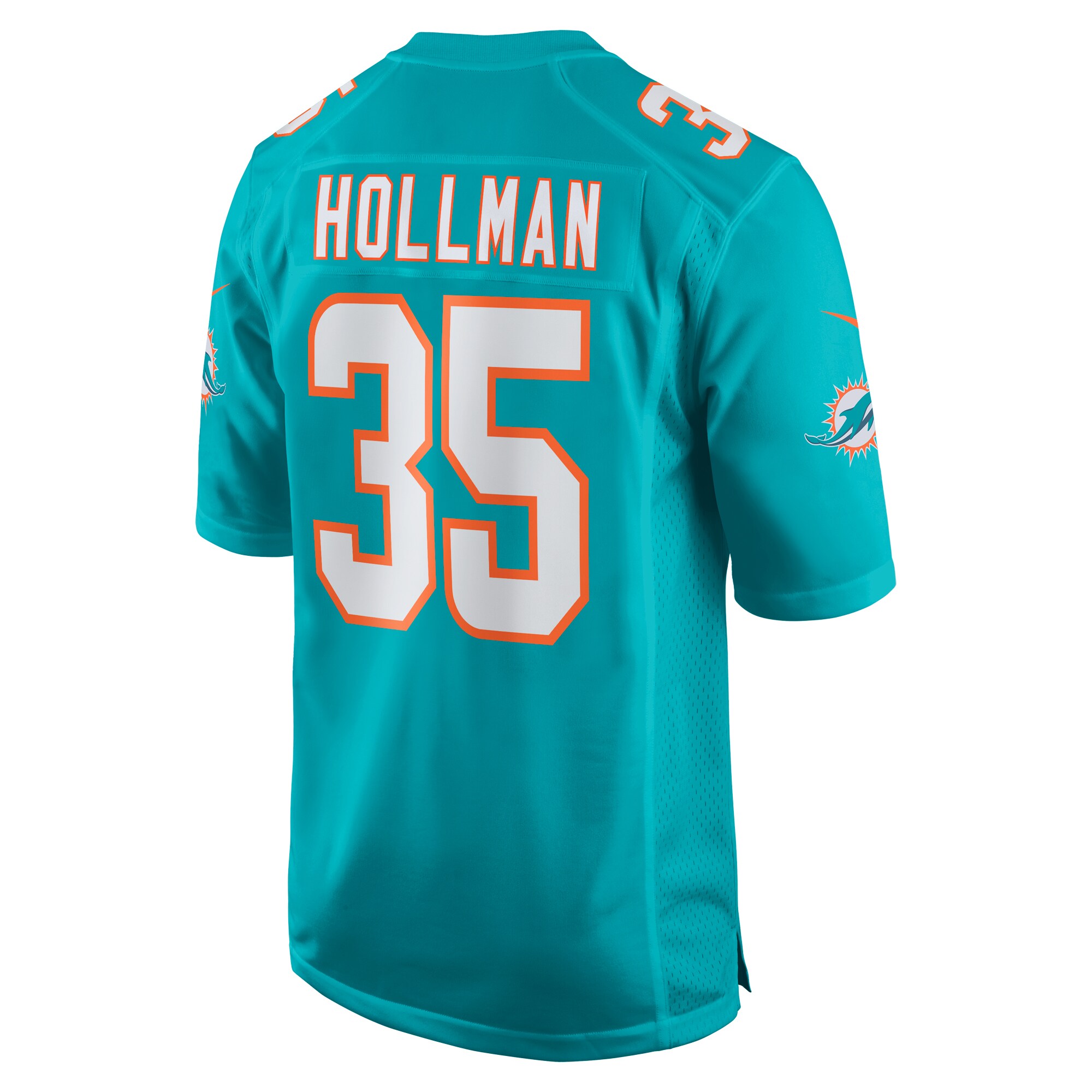 Men's Miami Dolphins Ka'Dar Hollman Aqua Home Game Player Jersey JS4965 Saliibo - Image 3