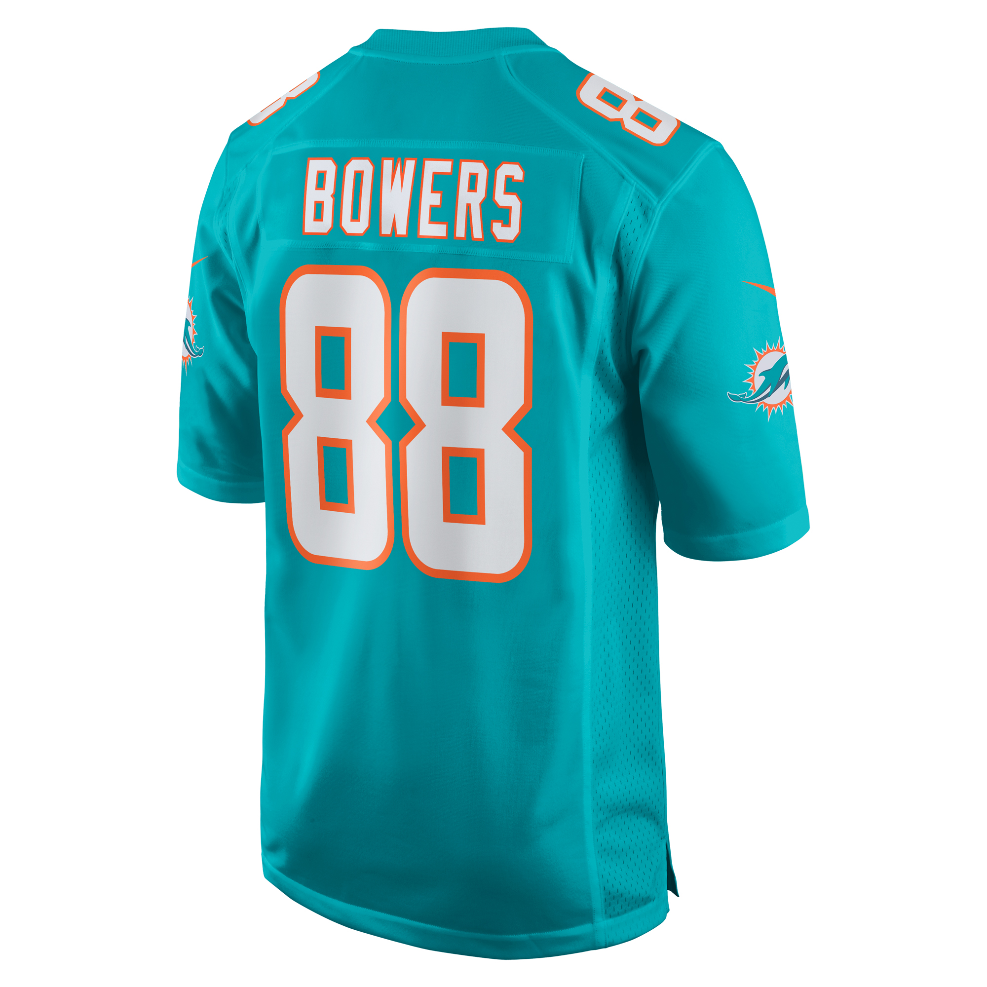 Men's Miami Dolphins Nick Bowers Aqua Team Game Jersey JS8961 Saliibo - Image 3