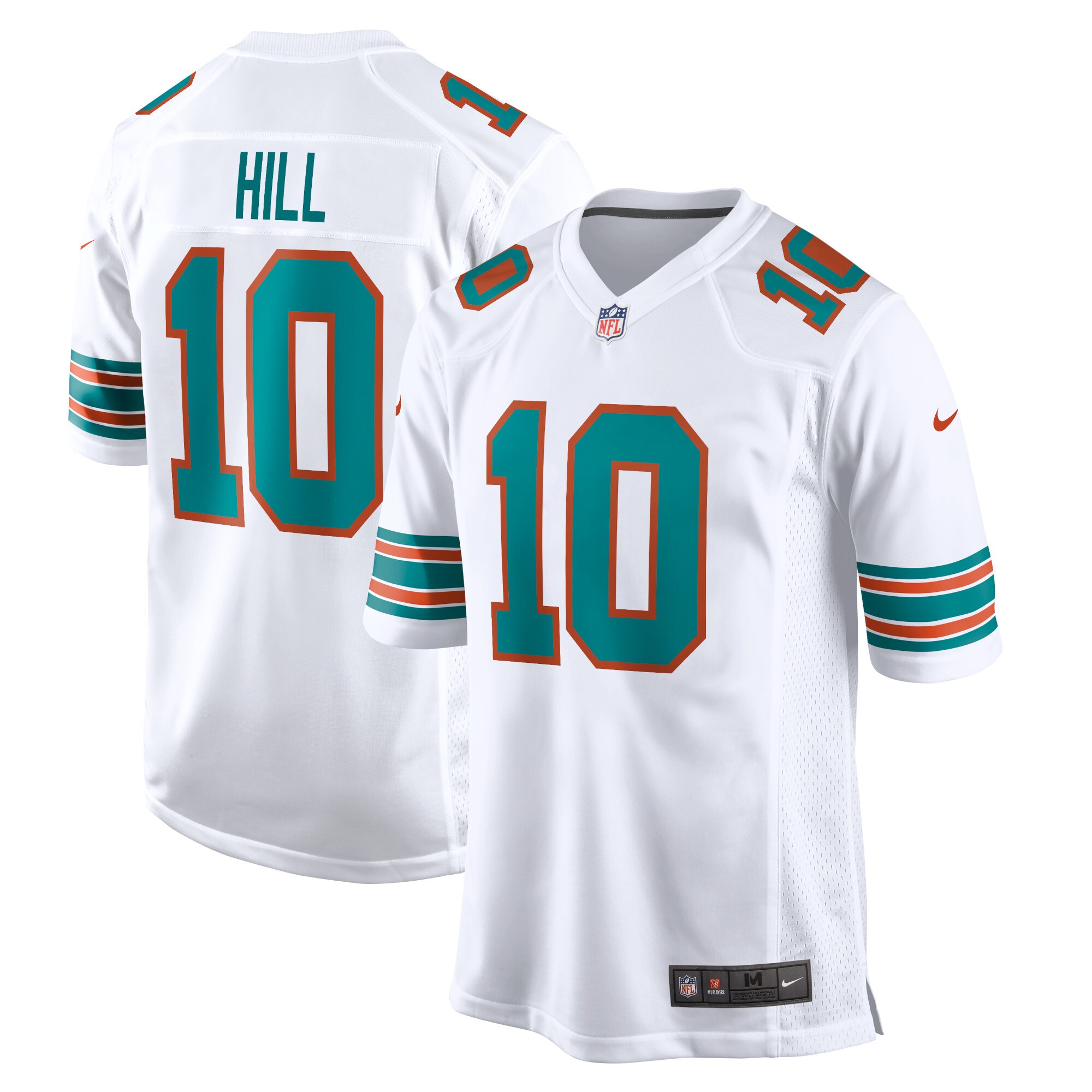 Men's Miami Dolphins Tyreek Hill White Alternate Game Jersey JS7611 Saliibo