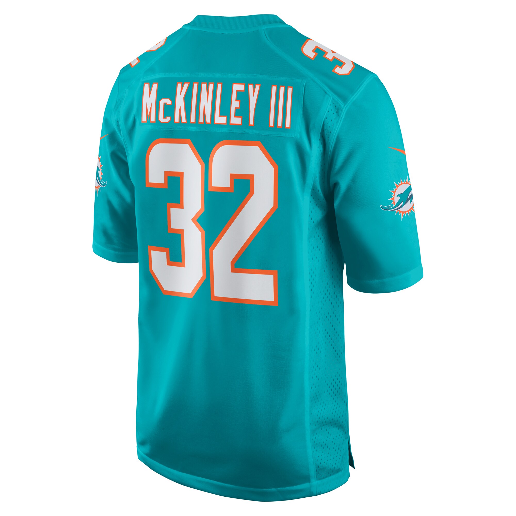 Men's Miami Dolphins Verone McKinley III Aqua Game Player Jersey JS1450 Saliibo - Image 3