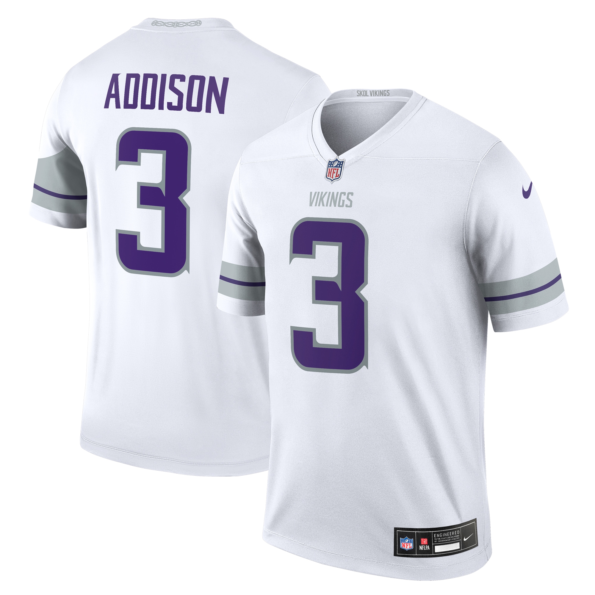 Men's Minnesota Vikings Addison White Alternate Legend Player Performance Top JS6846 Saliibo