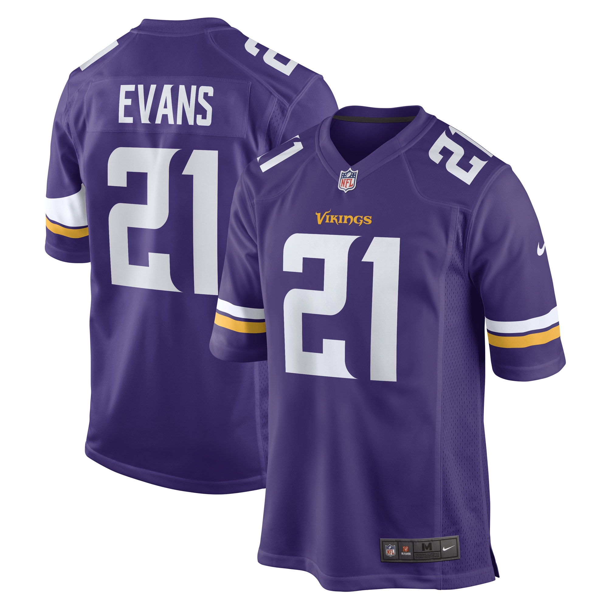 Men's Minnesota Vikings Akayleb Evans Purple Game Player Jersey JS8023 Saliibo