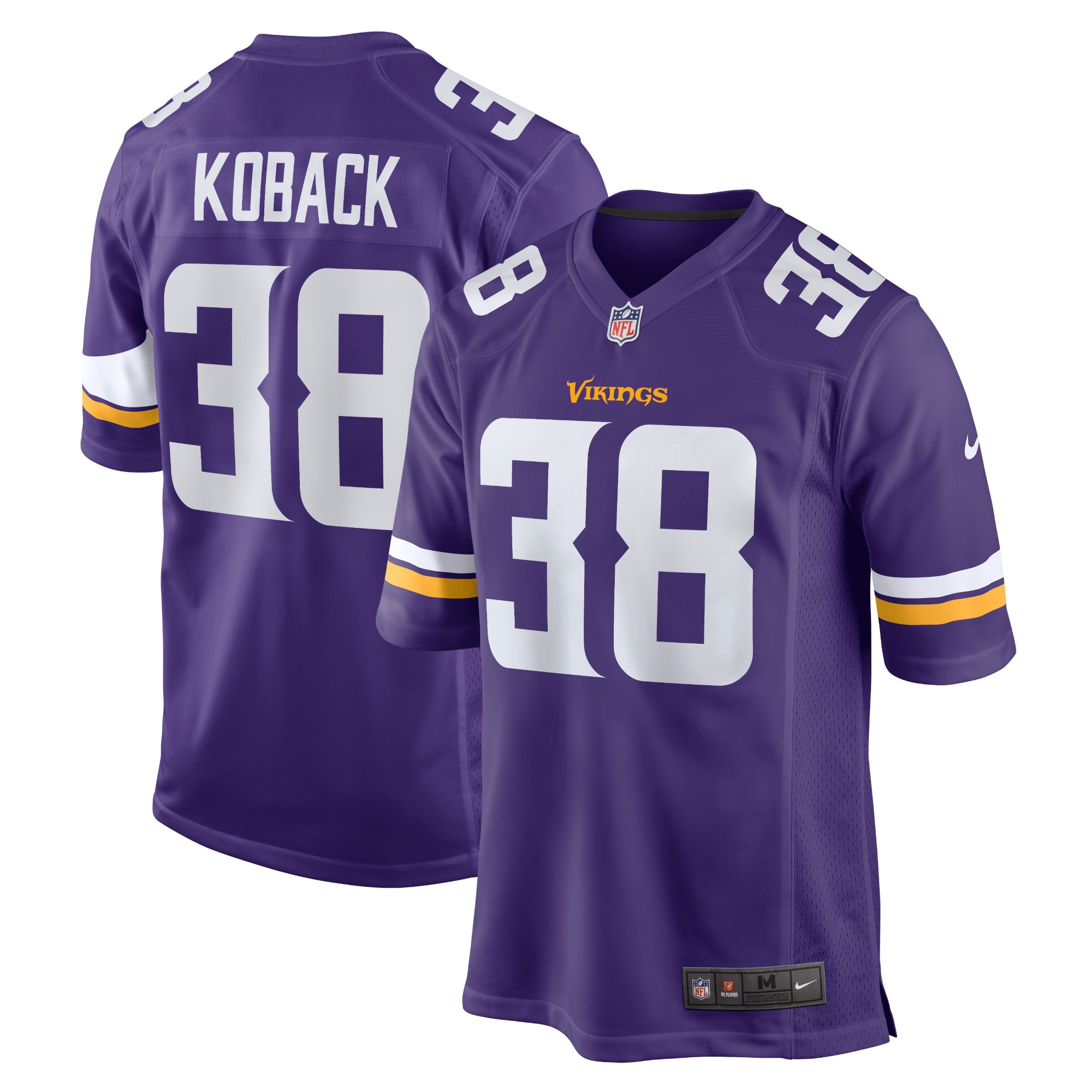 Men's Minnesota Vikings Bryant Koback Purple Home Game Player Jersey JS9393 Saliibo