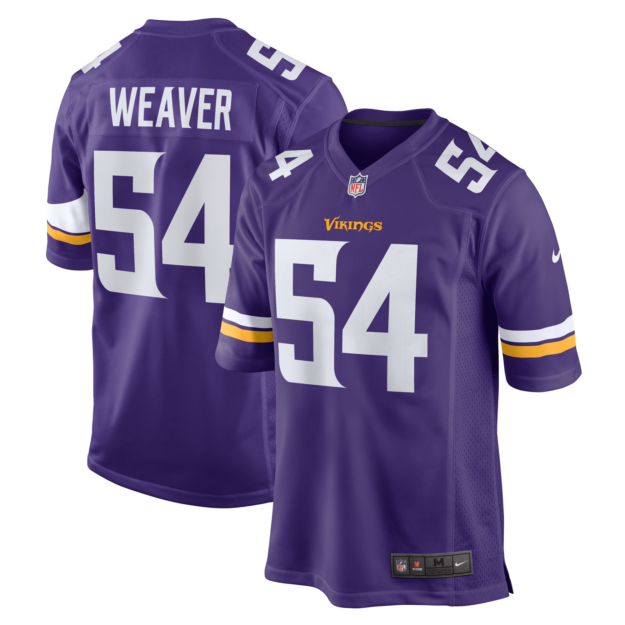 Men's Minnesota Vikings Curtis Weaver Purple Home Game Jersey JS8192 Saliibo