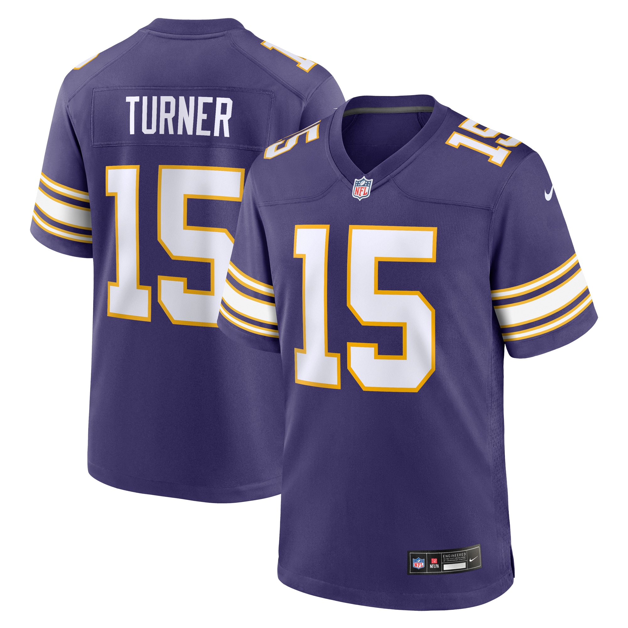 Men's Minnesota Vikings Dallas Turner Purple Alternate Game Jersey JS8724 Saliibo