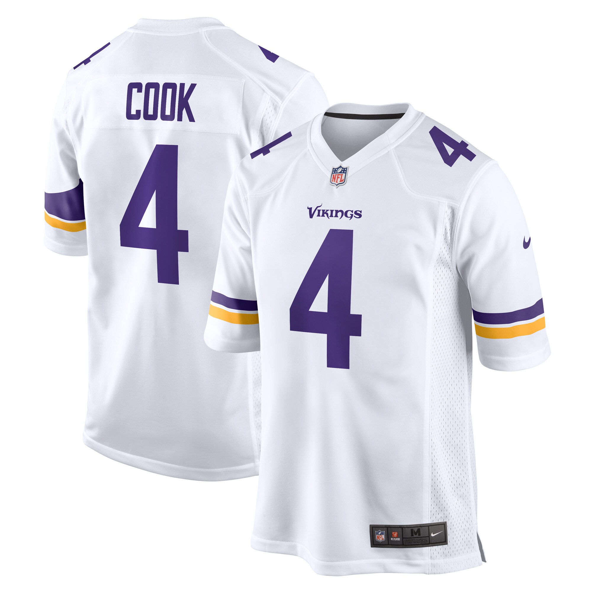 Men's Minnesota Vikings Dalvin Cook White Game Jersey JS7853 Saliibo