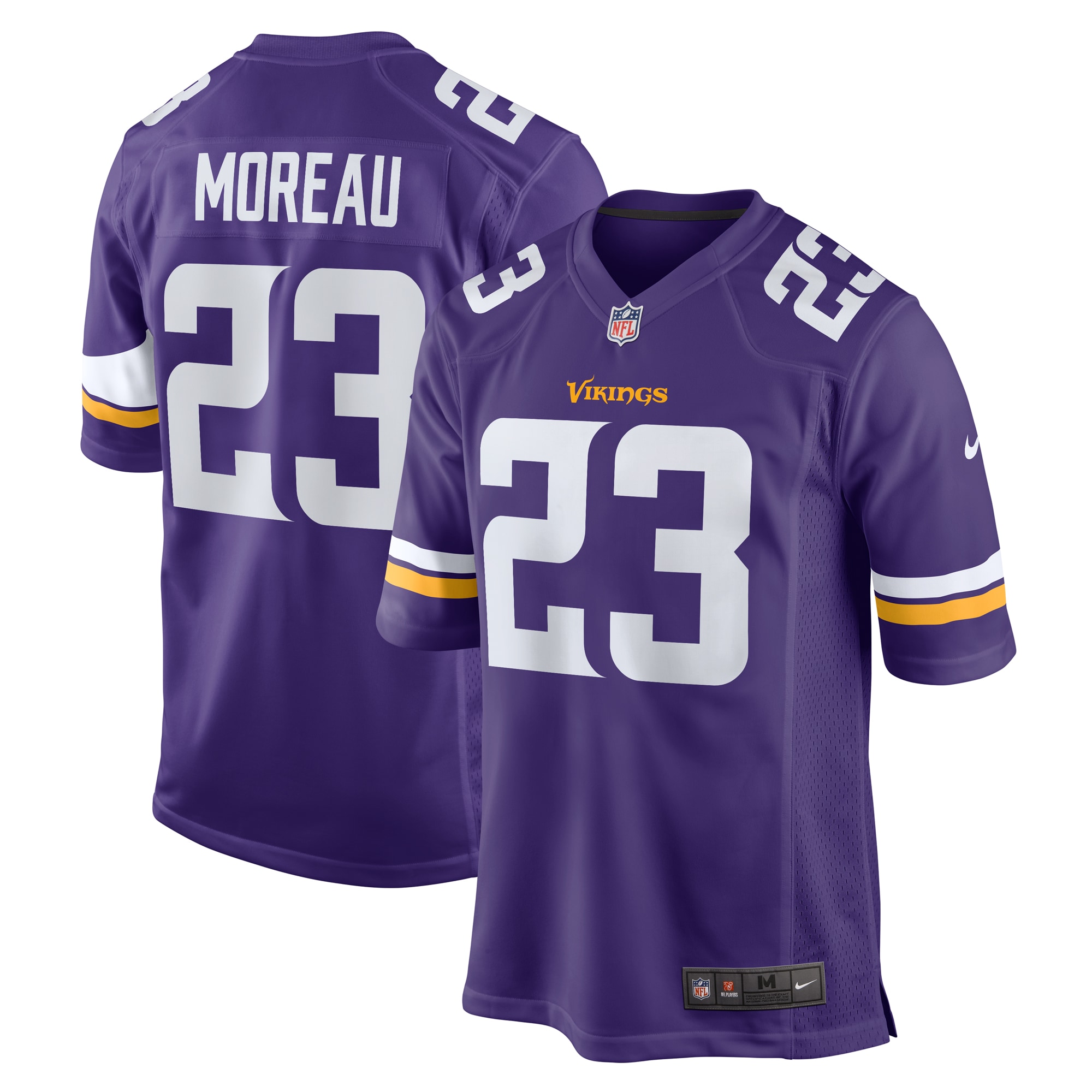 Men's Minnesota Vikings Fabian Moreau Purple Game Jersey JS5463 Saliibo