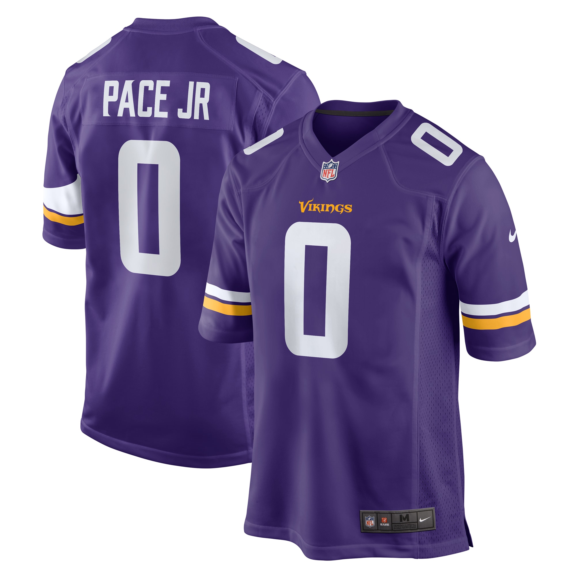 Men's Minnesota Vikings Ivan Pace Jr Purple Game Jersey JS6395 Saliibo