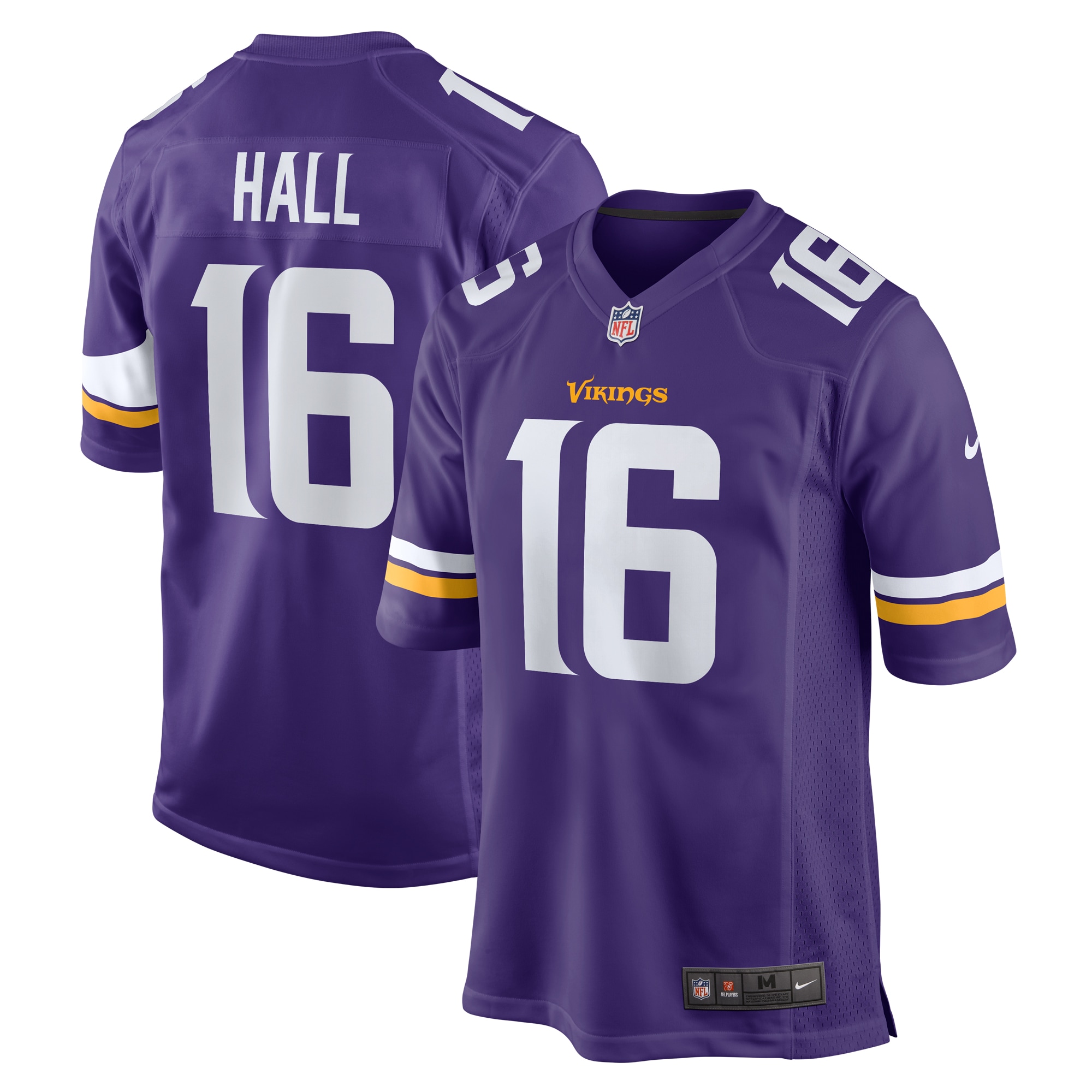 Men's Minnesota Vikings Jaren Hall Purple Game Jersey JS5250 Saliibo