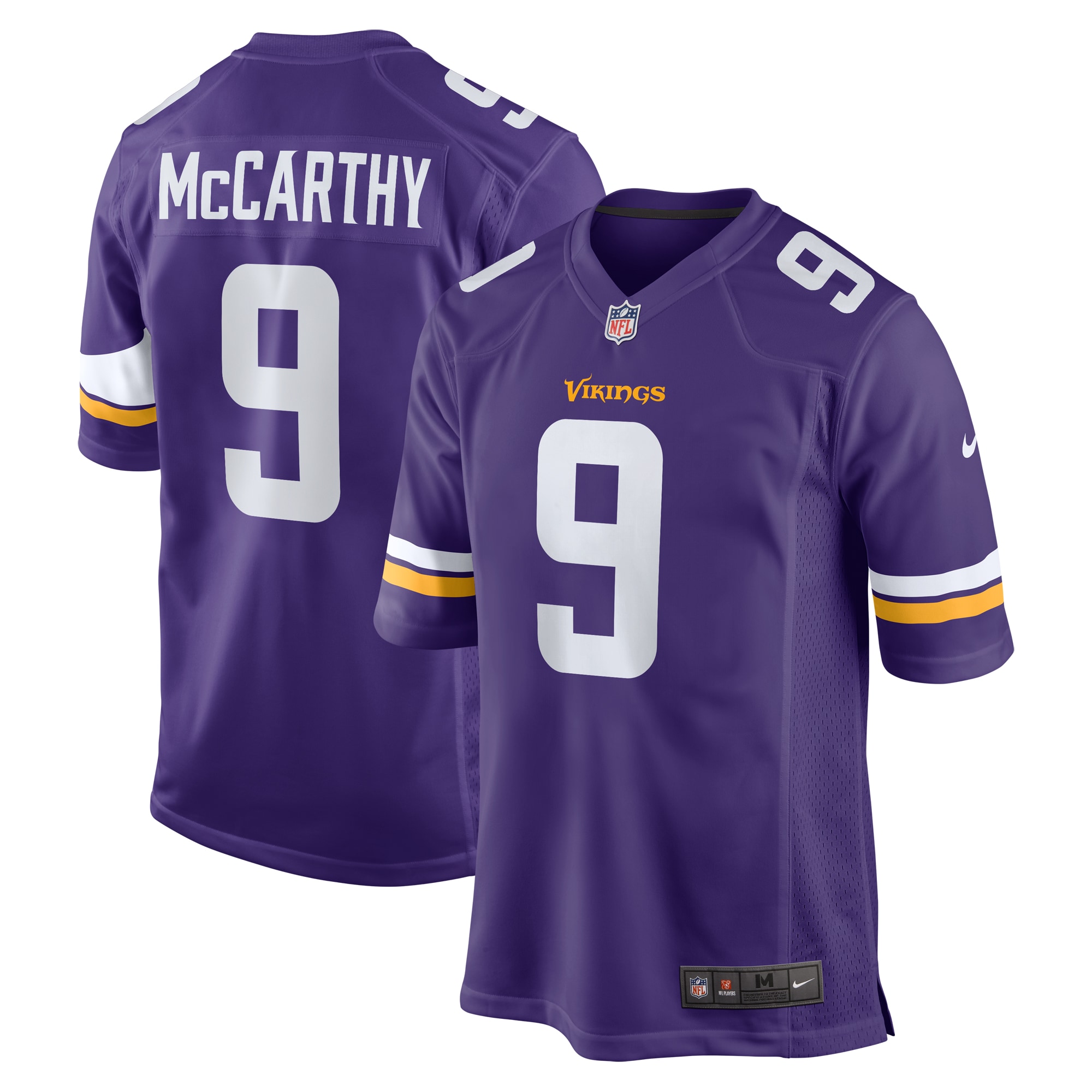 Men's Minnesota Vikings J.J. McCarthy Purple Player Game Jersey JS6392 Saliibo