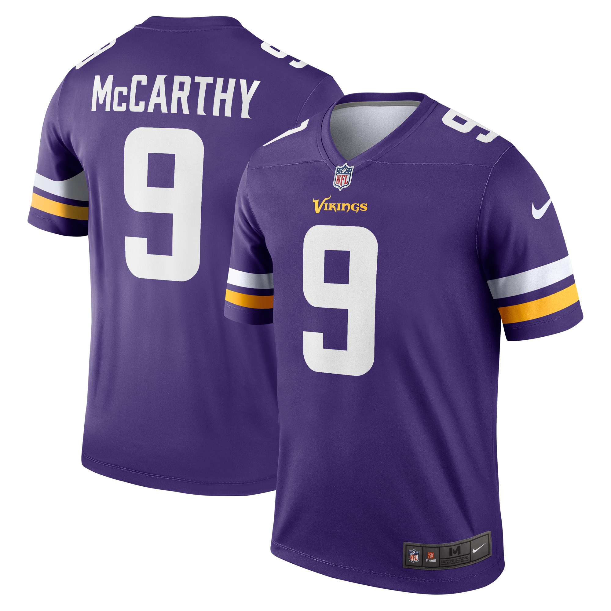 Men's Minnesota Vikings J.J. McCarthy Purple Team Legend Player Performance Jersey JS5600 Saliibo