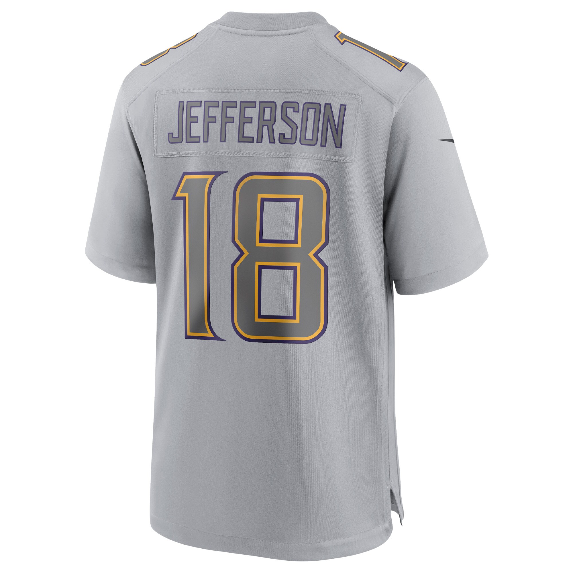 Men's Minnesota Vikings Justin Jefferson Gray Atmosphere Fashion Game Jersey JS4783 Saliibo - Image 3