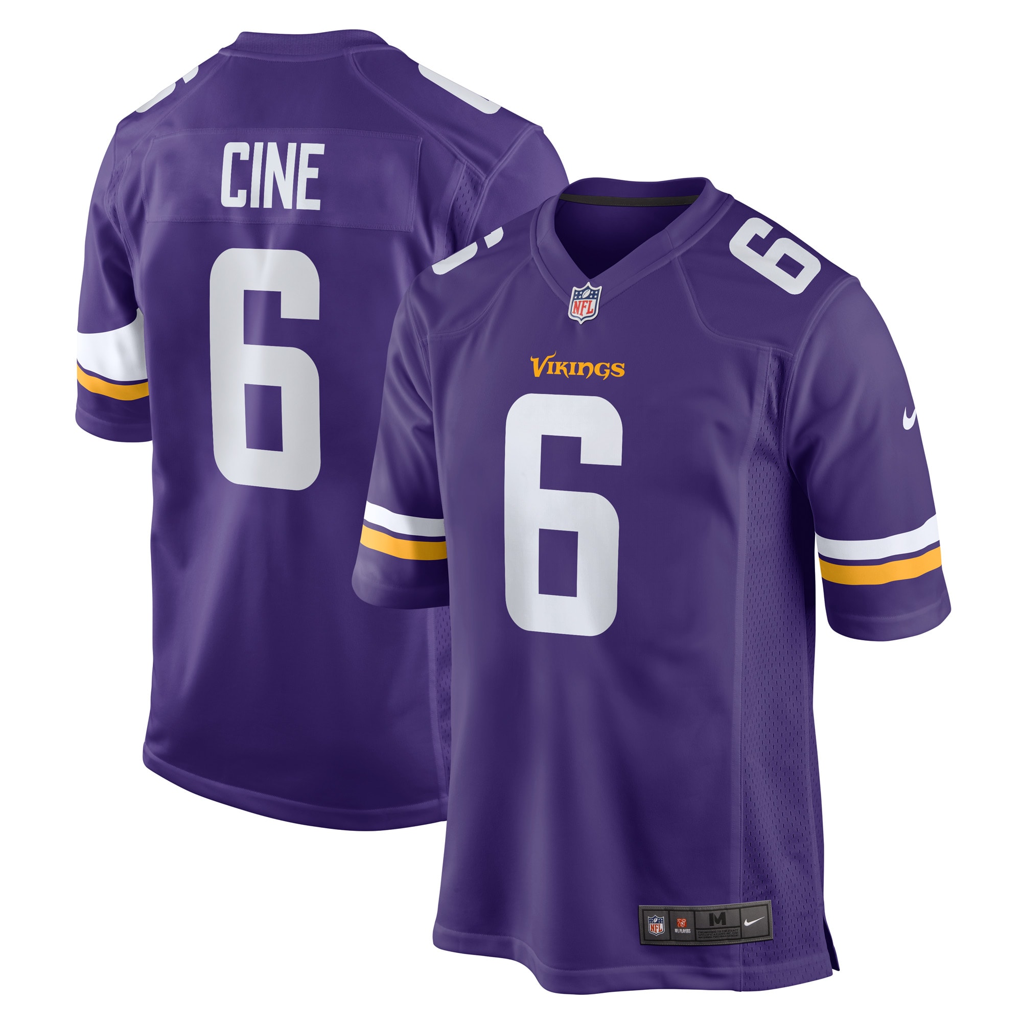 Men's Minnesota Vikings Lewis Cine Purple Game Player Jersey JS6390 Saliibo