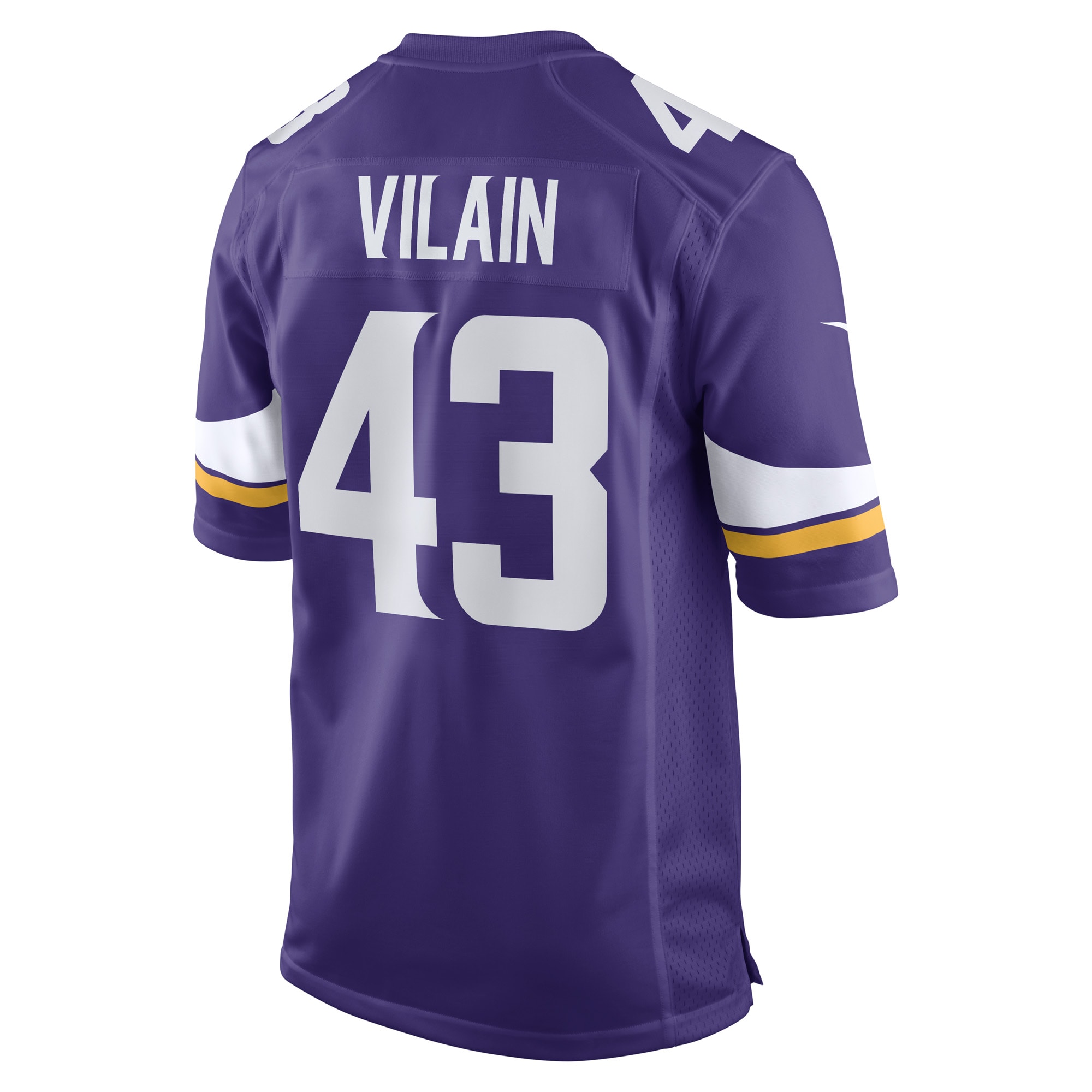 Men's Minnesota Vikings Luiji Vilain Purple Game Player Jersey JS1154 Saliibo - Image 3