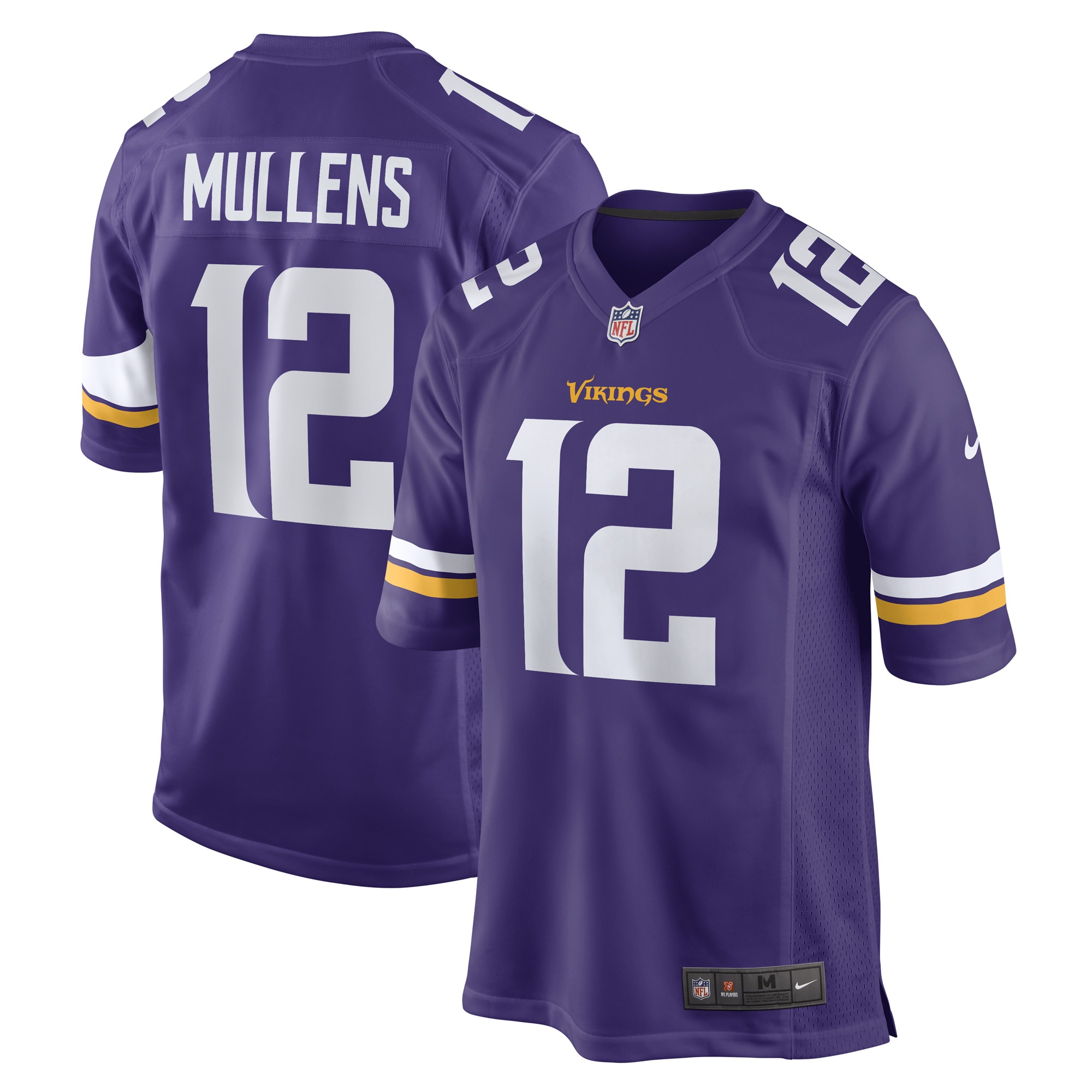 Men's Minnesota Vikings Nick Mullens Purple Game Player Jersey JS1902 Saliibo