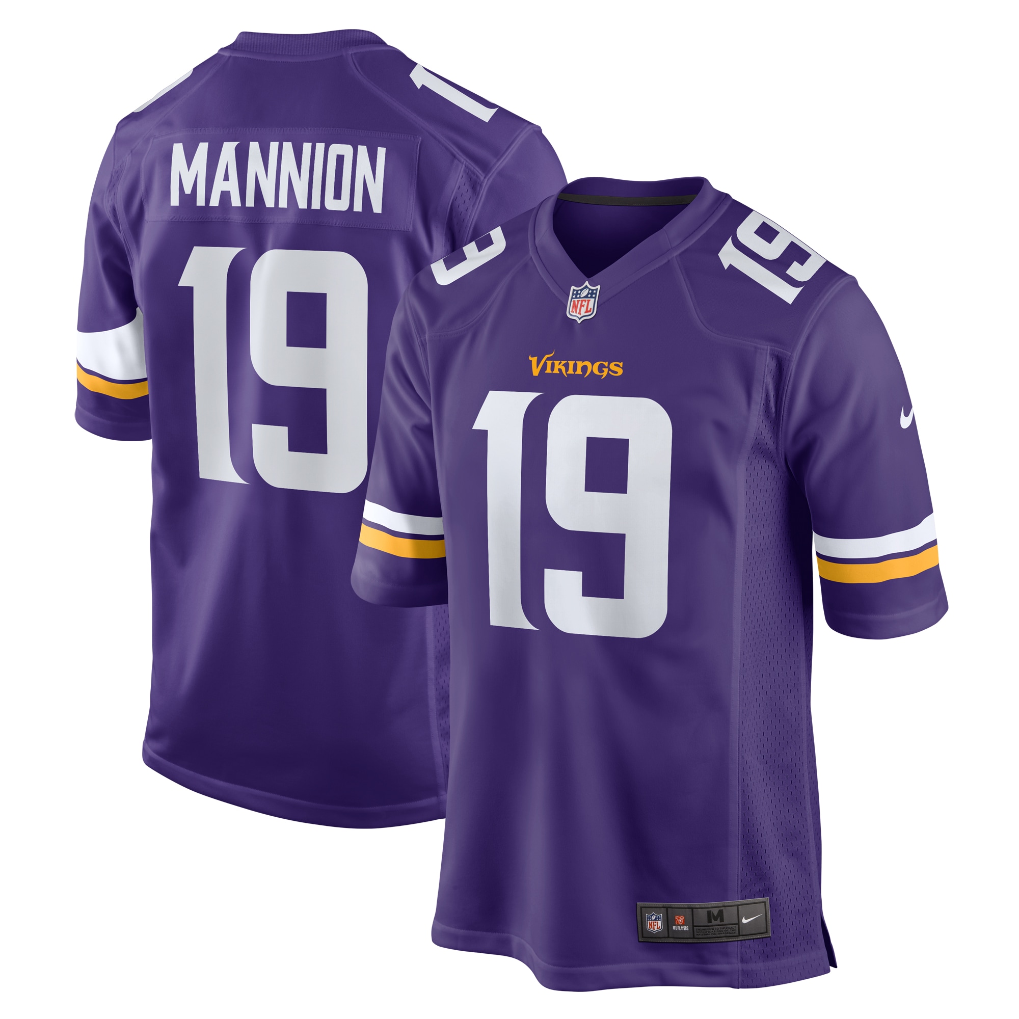 Men's Minnesota Vikings Sean Mannion Purple Game Jersey JS3894 Saliibo