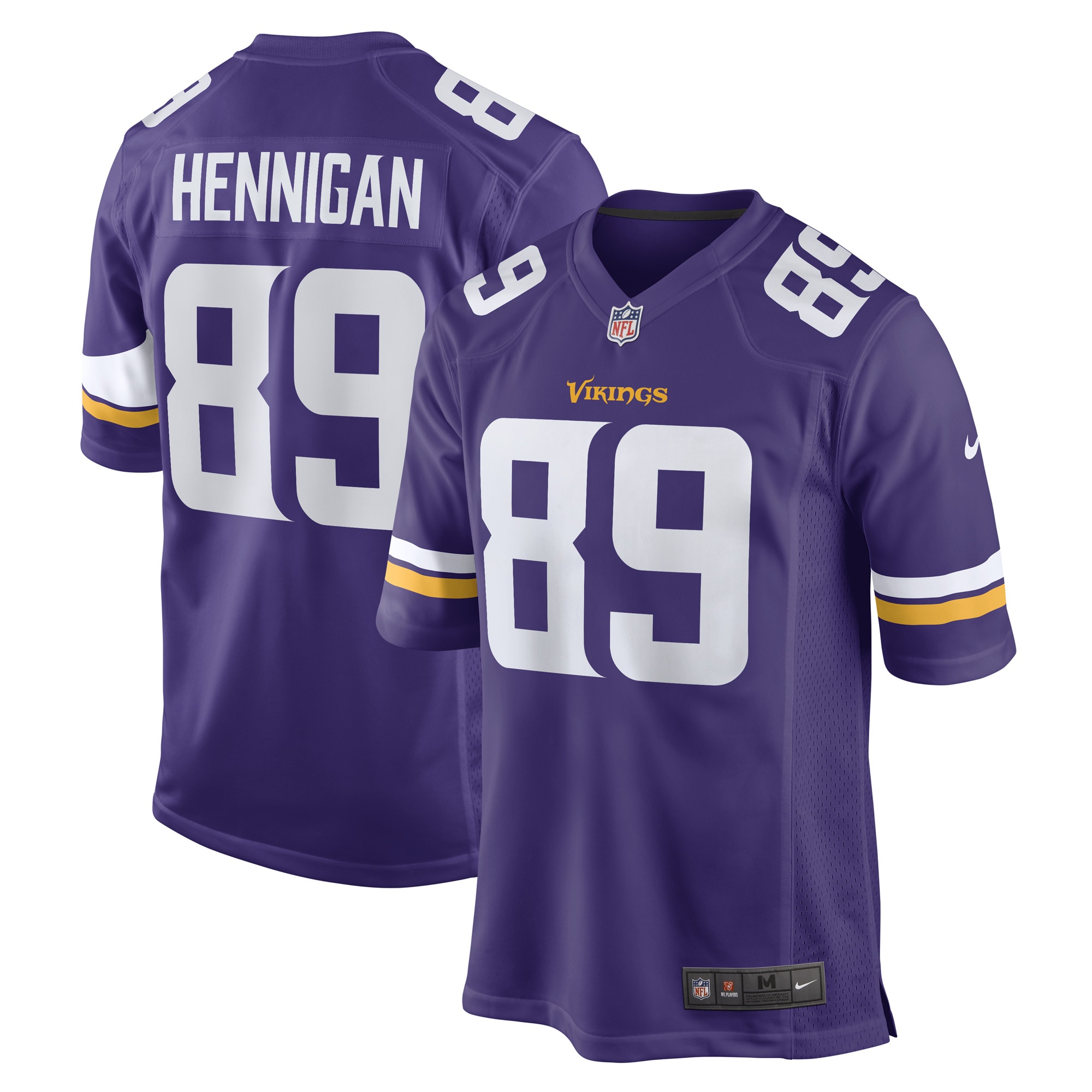 Men's Minnesota Vikings Thomas Hennigan Purple Game Player Jersey JS2285 Saliibo