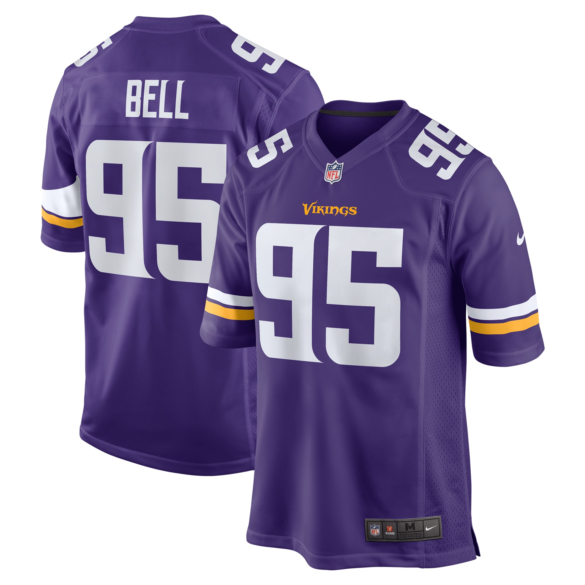 Men's Minnesota Vikings Travis Bell Purple Game Jersey JS4651 Saliibo