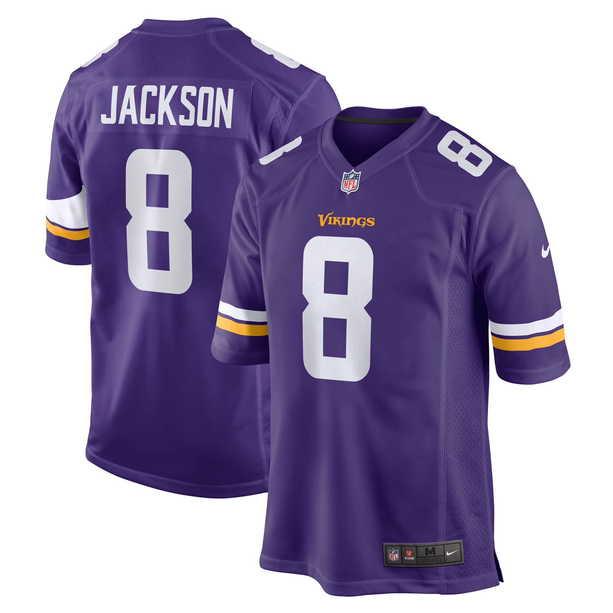 Men's Minnesota Vikings Trishton Jackson Purple Game Jersey JS6654 Saliibo