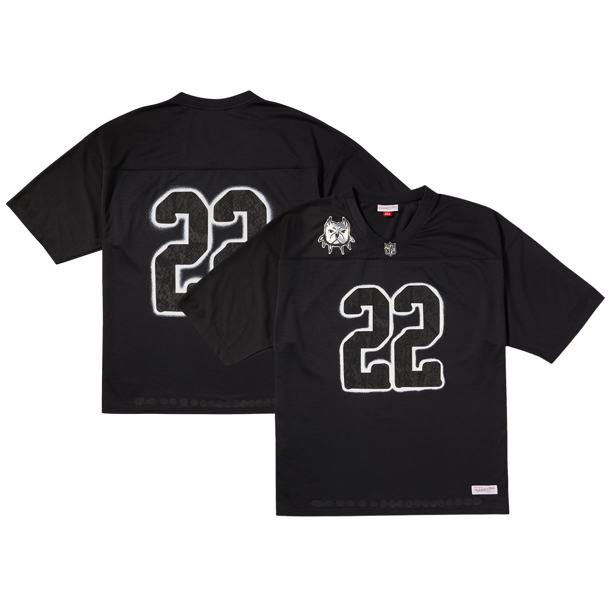 Men's Mitchell & Ness Black ?FL Por La Cultura x CHITO Limited Edition Jersey JS5563 Saliibo
