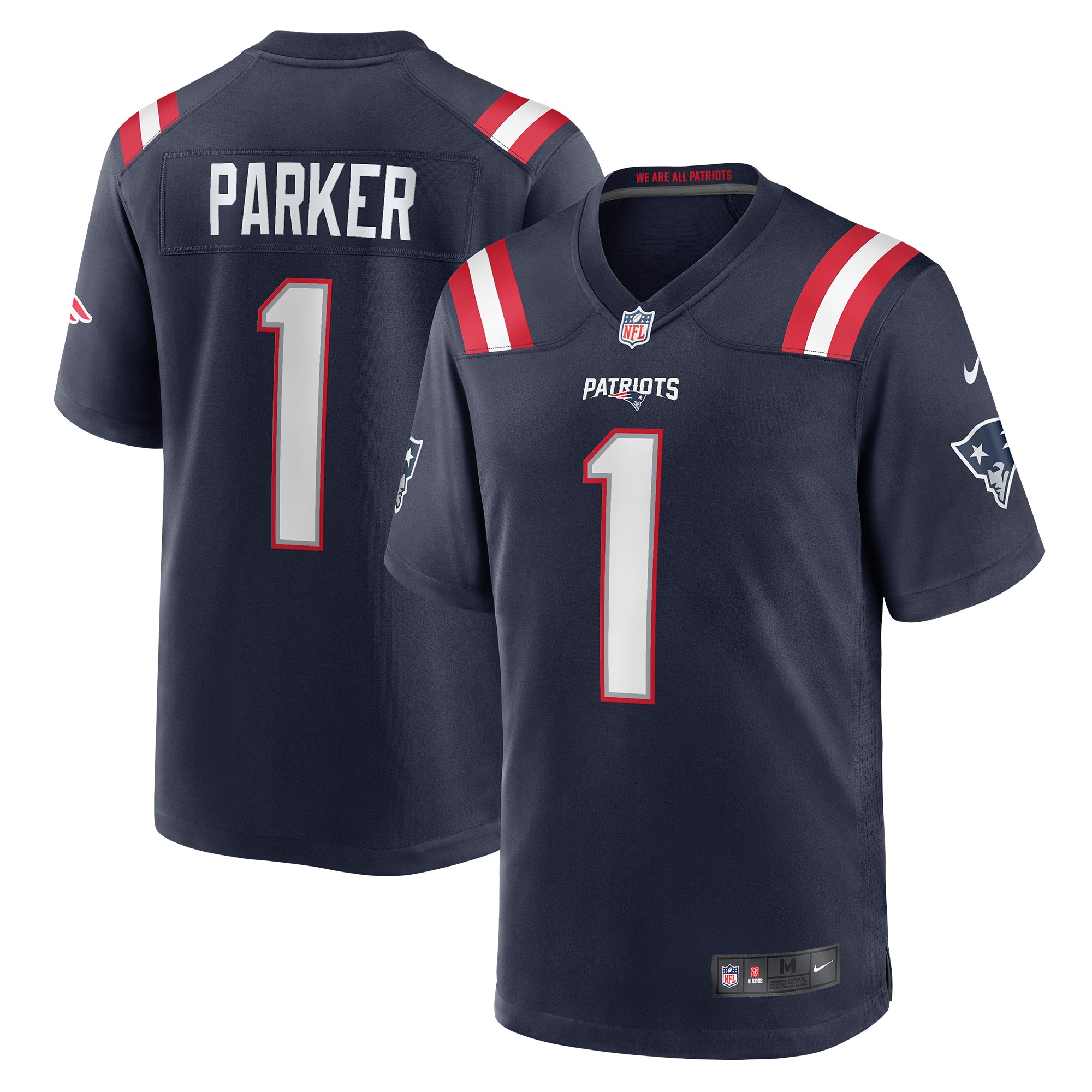 Men's New England Patriots DeVante Parker Navy Game Jersey JS4731 Saliibo
