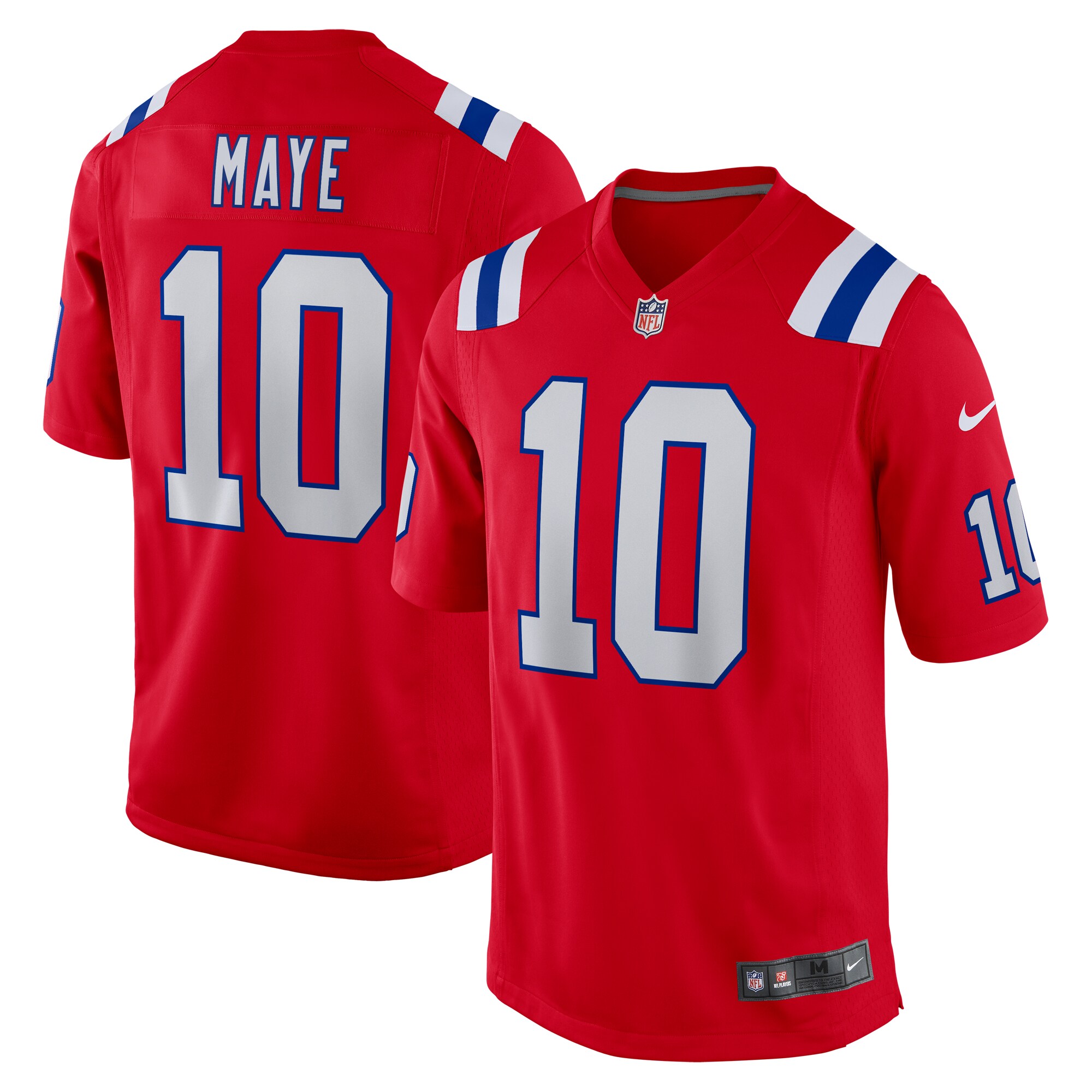 Men's New England Patriots Drake Maye Red Player Game Jersey JS8545 Saliibo