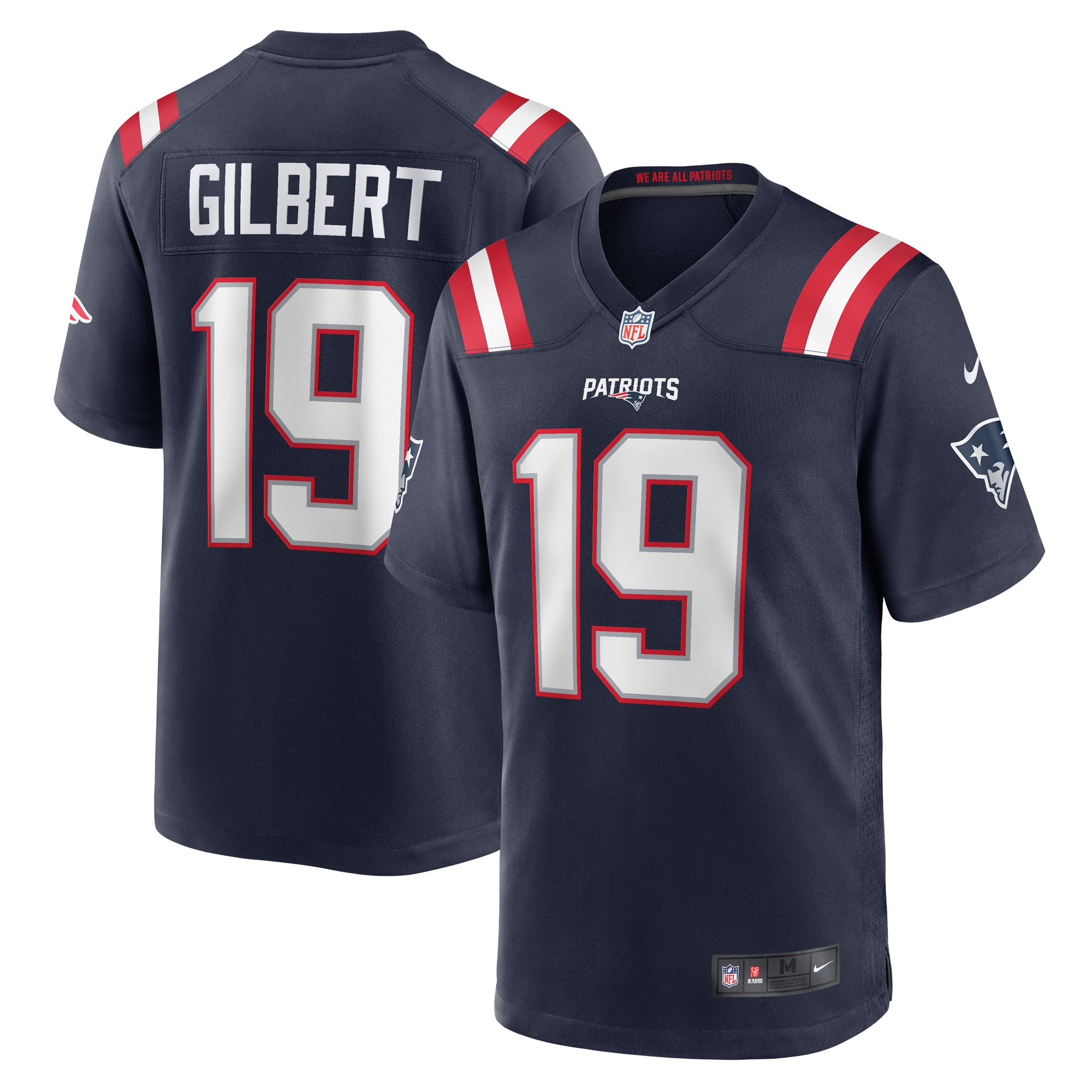 Men's New England Patriots Garrett Gilbert Navy Home Game Player Jersey JS7937 Saliibo