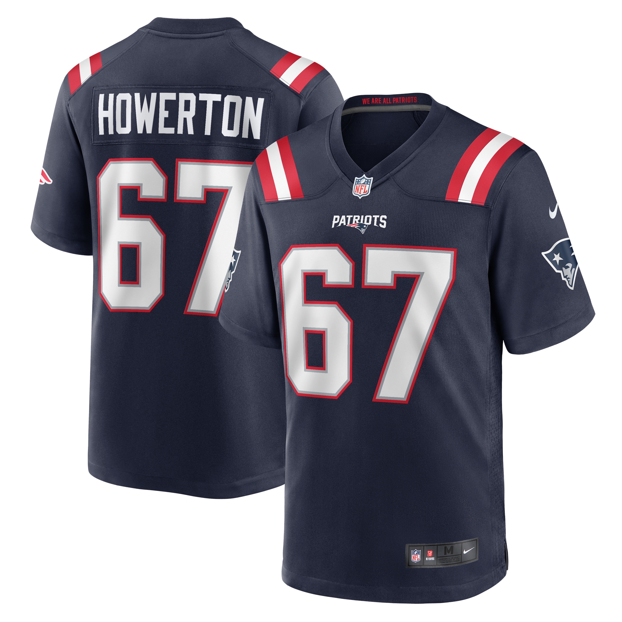 Men's New England Patriots Hayden Howerton Navy Home Game Player Jersey JS3212 Saliibo