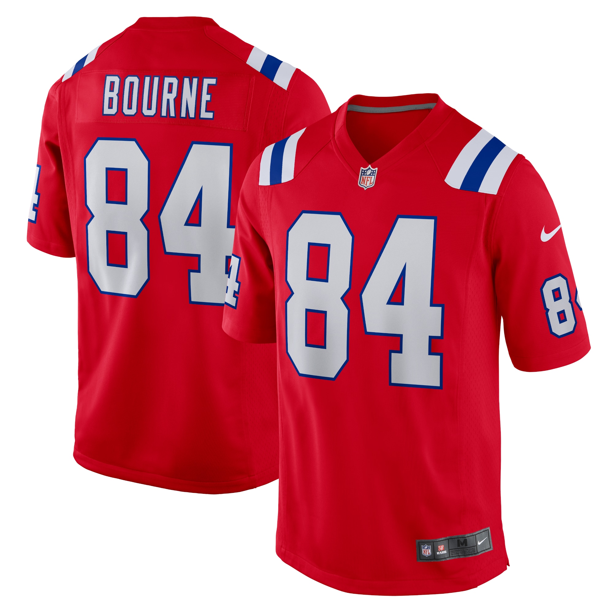Men's New England Patriots Kendrick Bourne Red Game Jersey JS9674 Saliibo