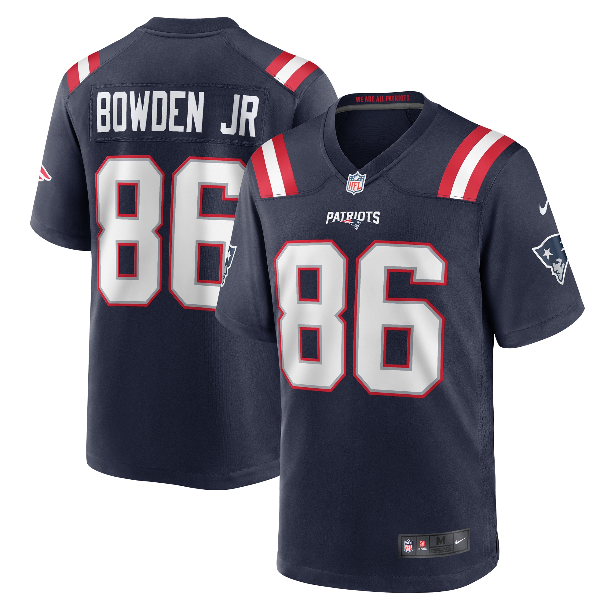 Men's New England Patriots Lynn Bowden Jr. Navy Home Game Player Jersey JS1976 Saliibo