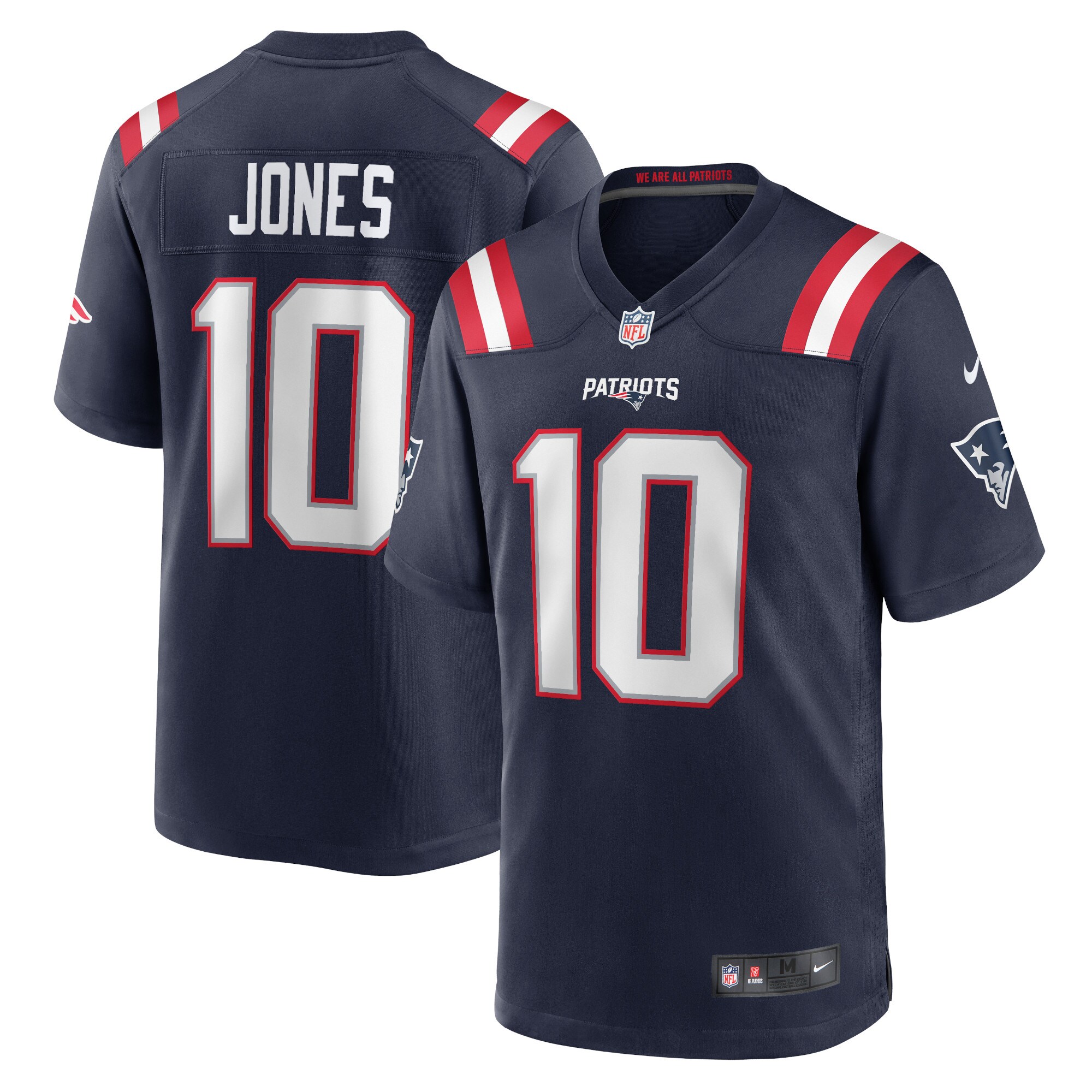 Men's New England Patriots Mac Jones Navy Game Jersey JS2639 Saliibo