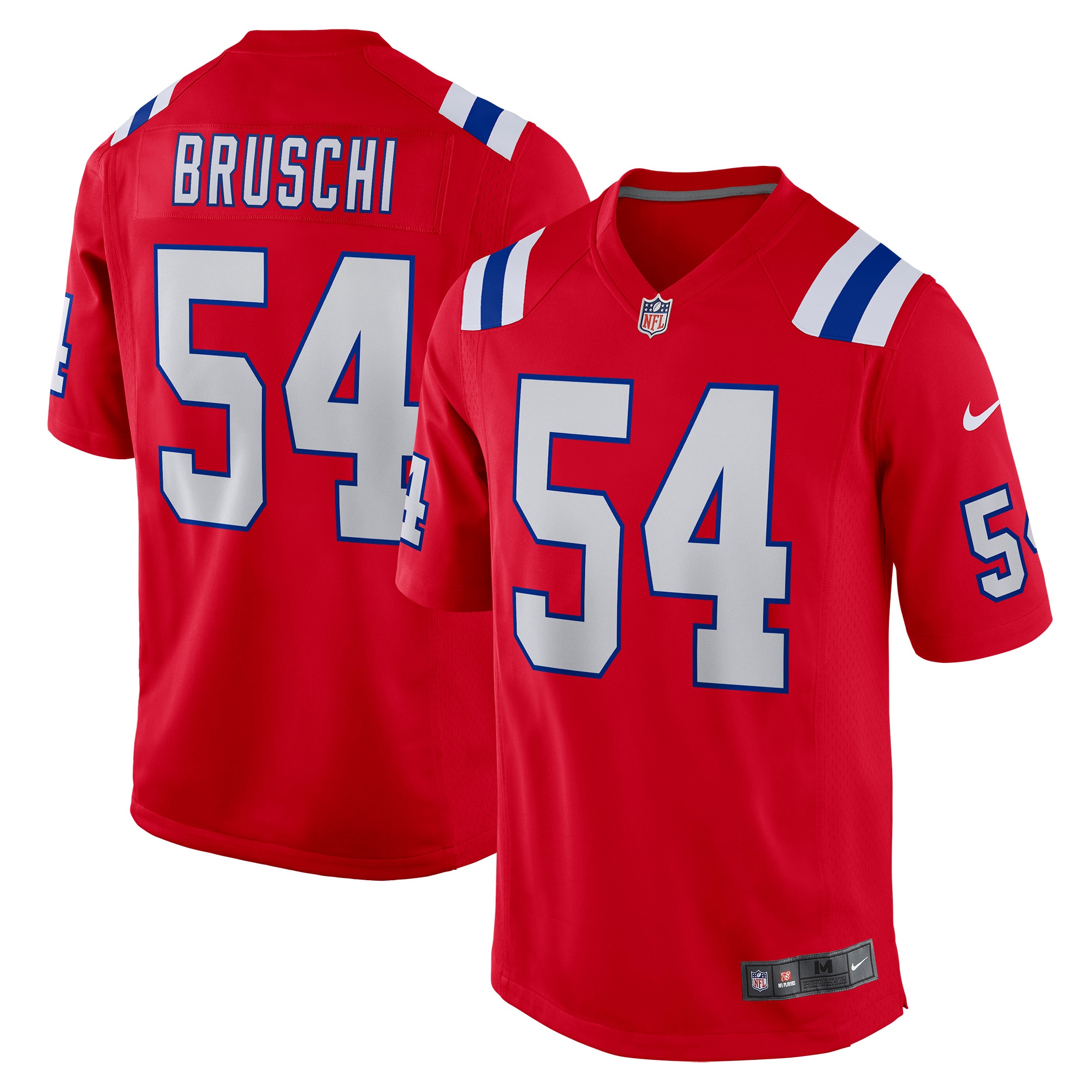 Men's New England Patriots Tedy Bruschi Red Retired Player Alternate Game Jersey JS2091 Saliibo