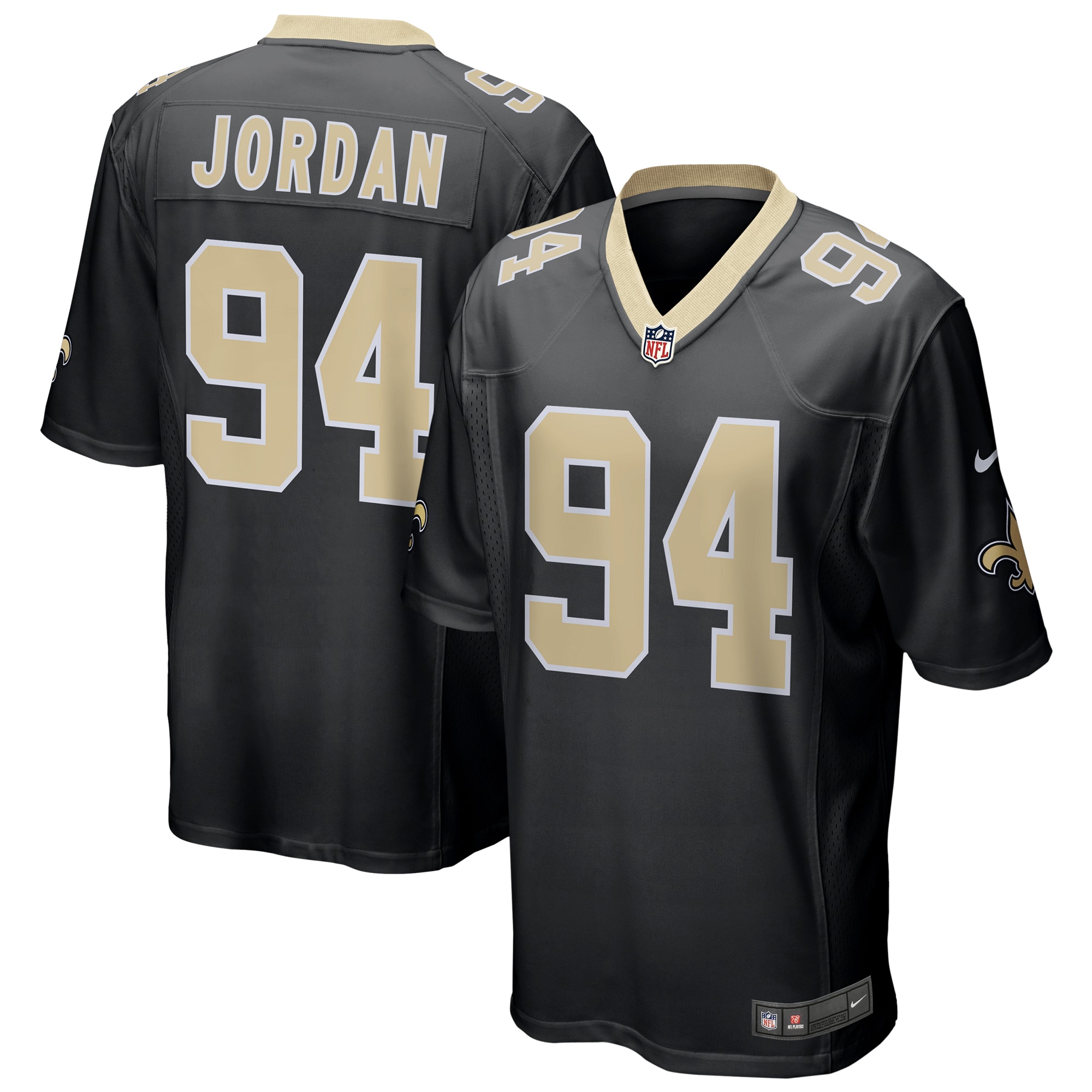 Men's New Orleans Saints Cameron Black Game Jersey JS6876 Saliibo