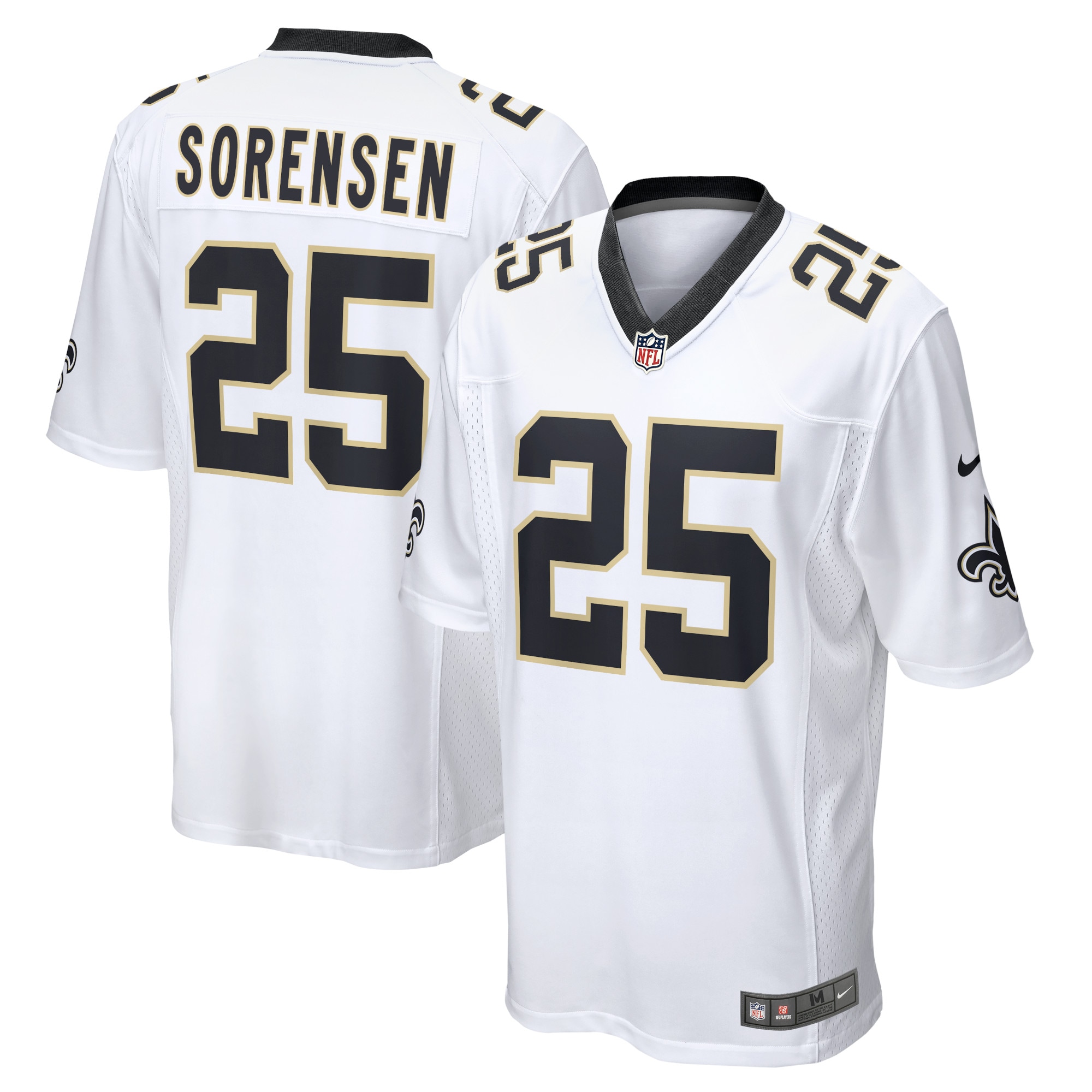 Men's New Orleans Saints Daniel Sorensen White Player Game Jersey JS1560 Saliibo