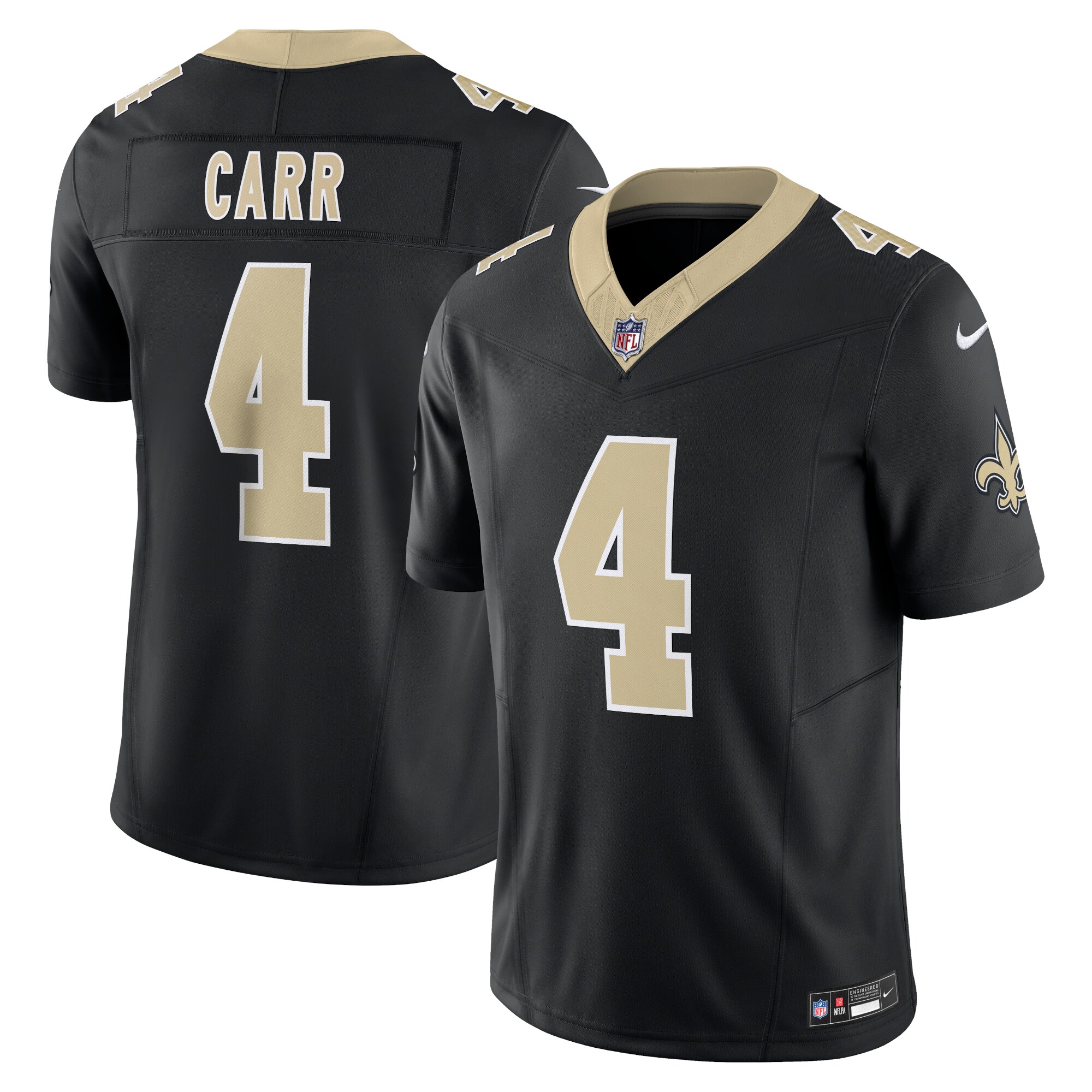 Men's New Orleans Saints Derek Carr Black Vapor F.U.S.E. Limited Jersey JS7885 Saliibo