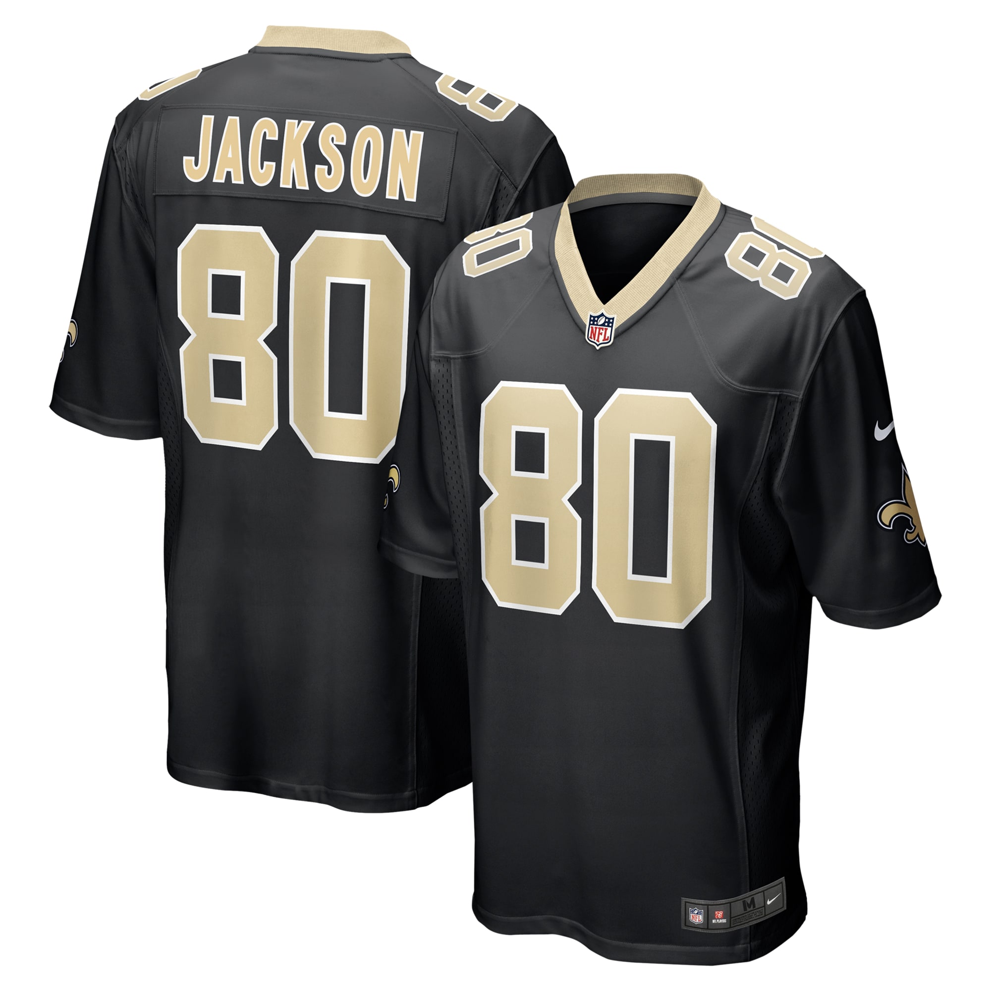 Men's New Orleans Saints Jermaine Jackson Black Game Jersey JS5726 Saliibo