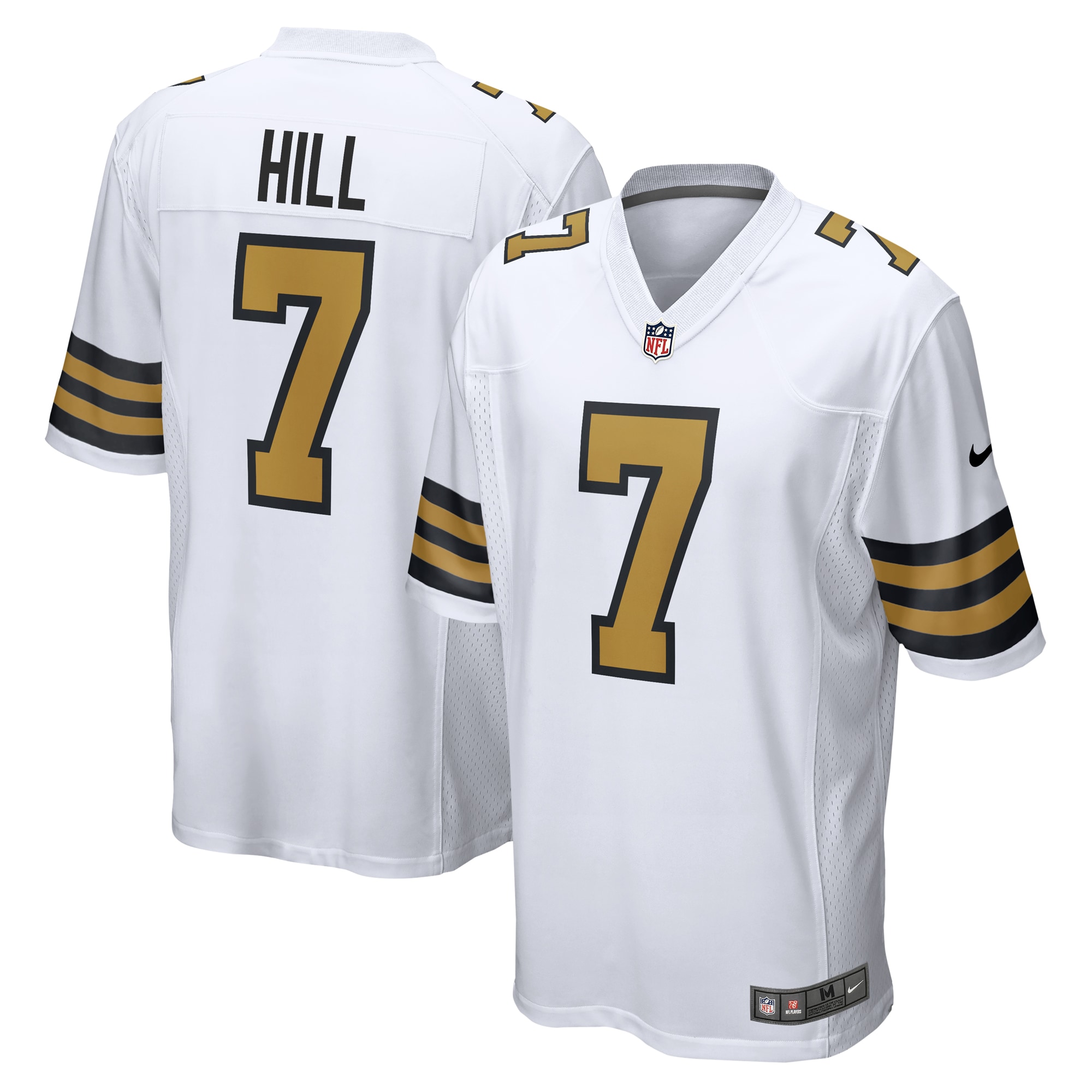 Men's New Orleans Saints Taysom Hill White Alternate Game Jersey JS1129 Saliibo