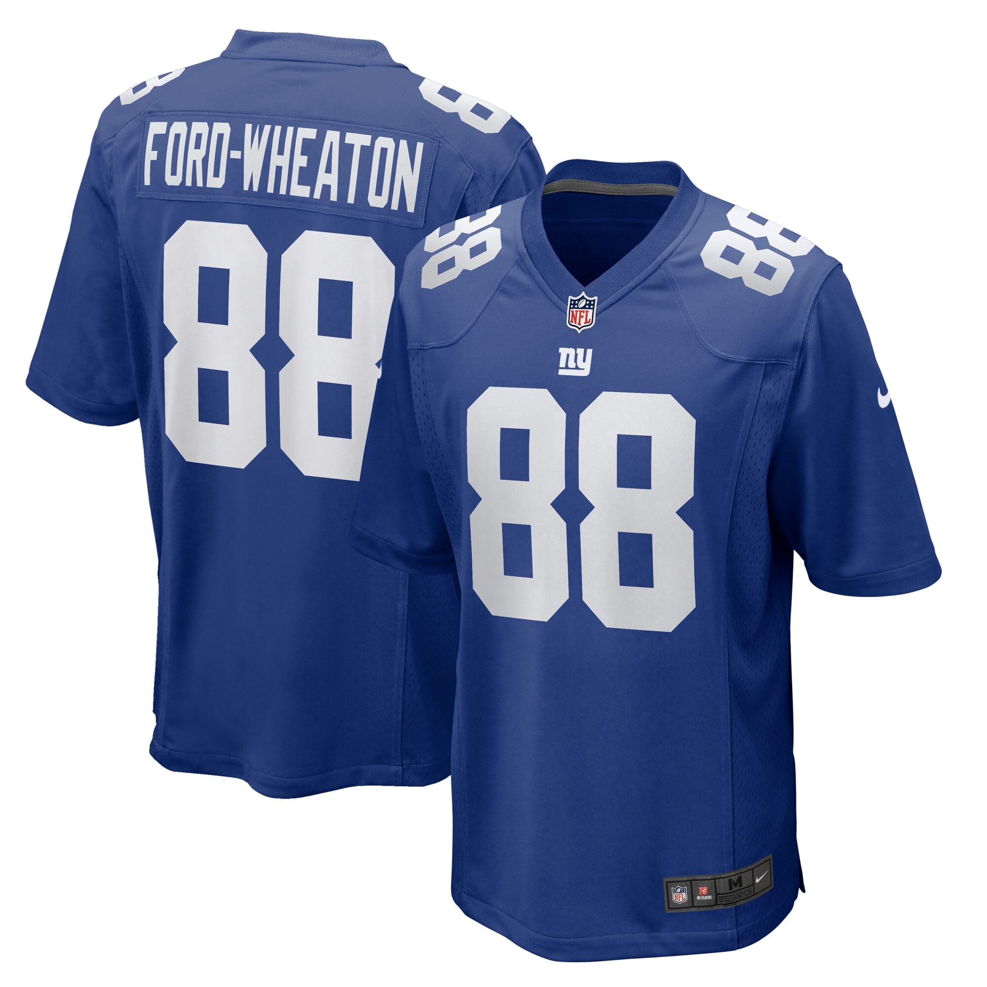 Men's New York Giants Bryce Ford-Wheaton Royal Team Game Jersey JS4134 Saliibo