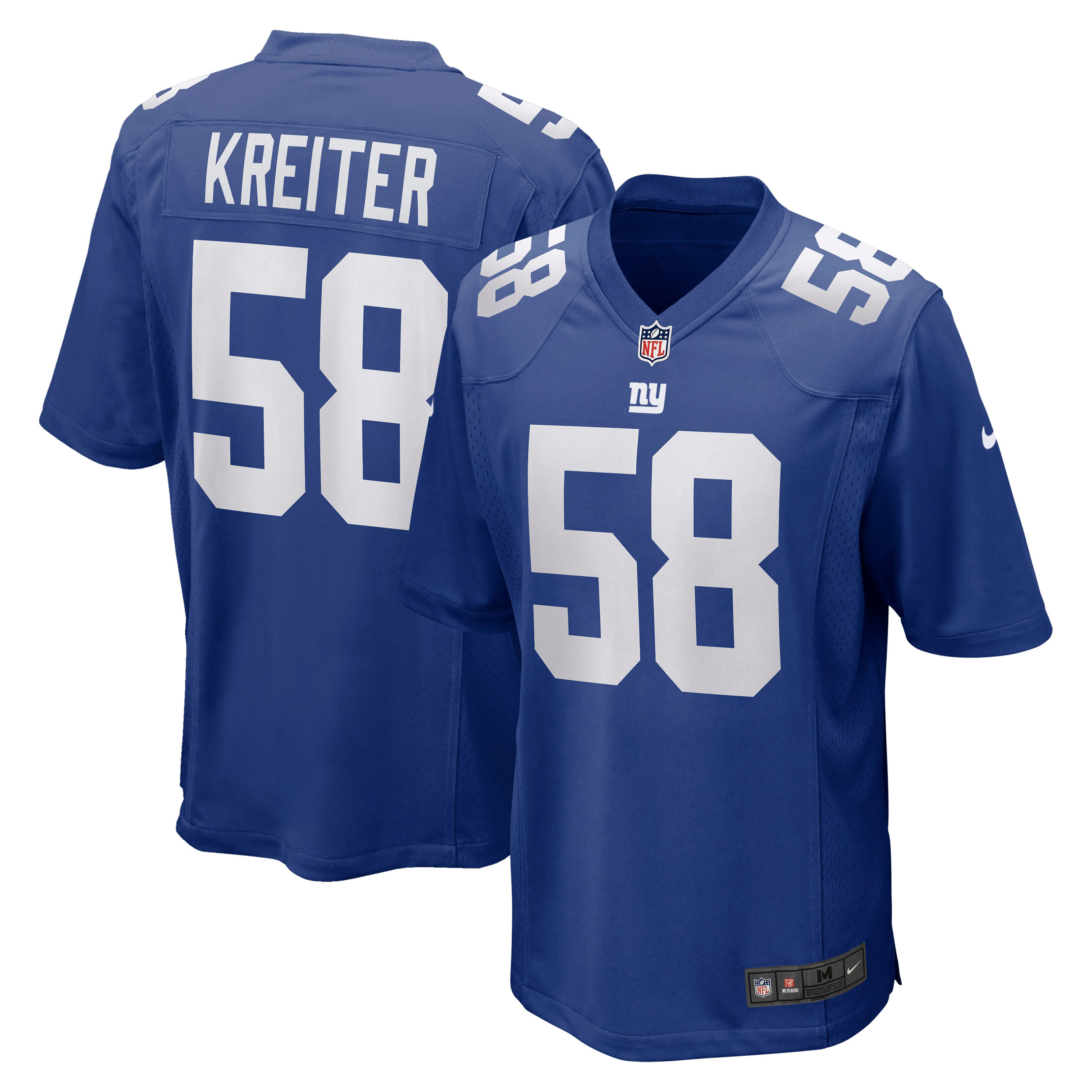 Men's New York Giants Casey Kreiter Royal Game Jersey JS4992 Saliibo